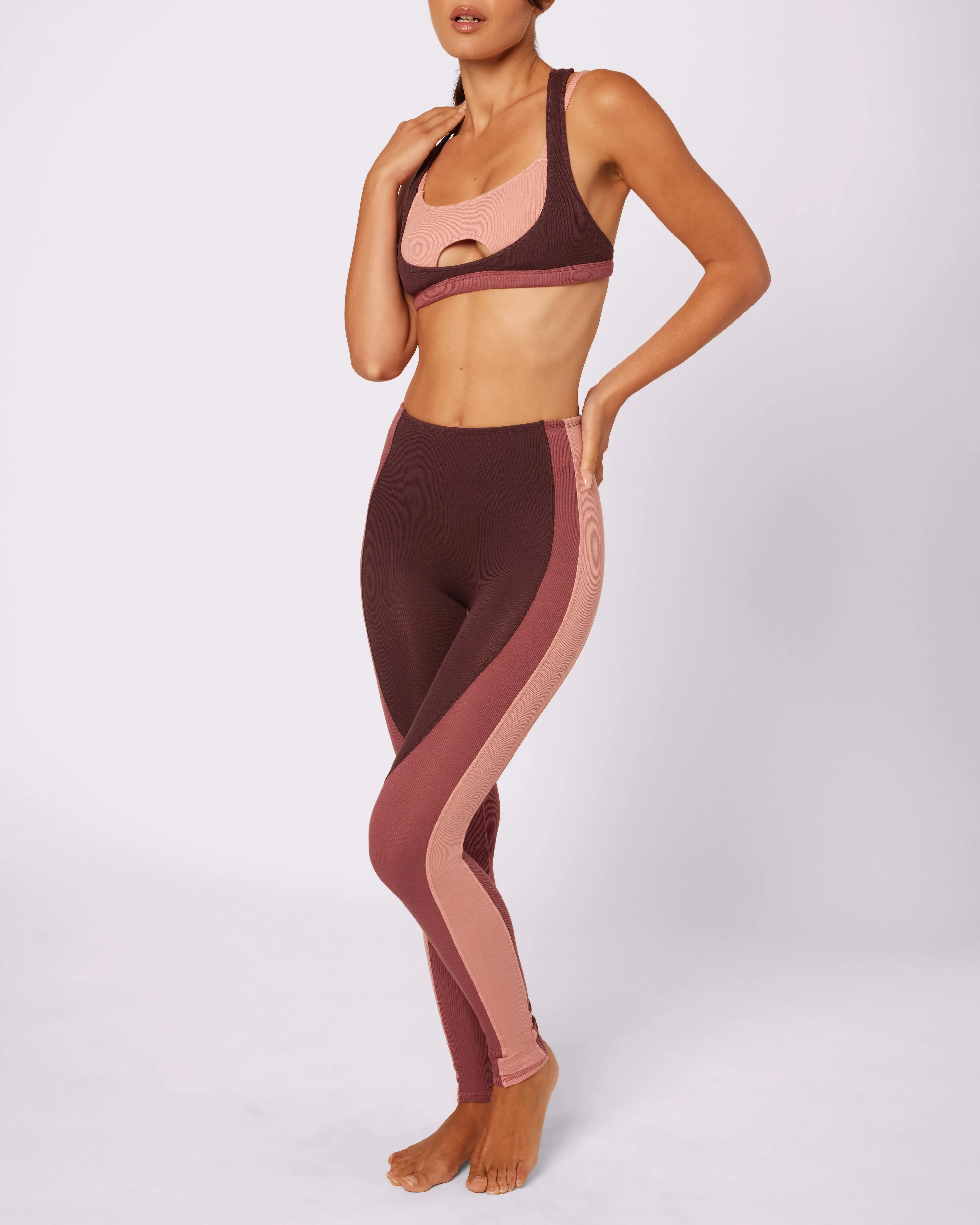 Peekaboo Scoop Layered Bralette | Lush Rib | Archive (Pretzel) sold by Parade product image thumbnail 4