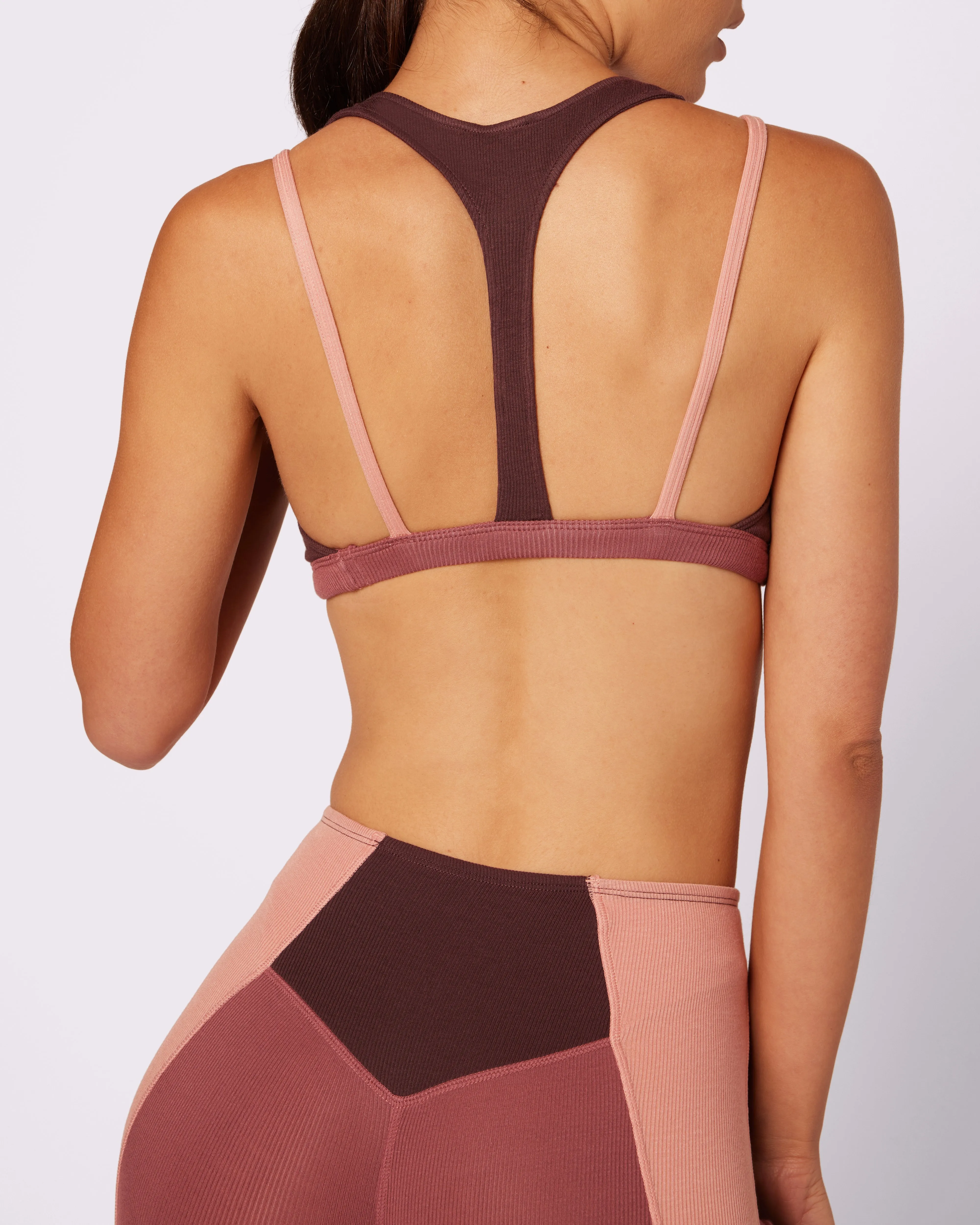 Peekaboo Scoop Layered Bralette | Lush Rib | Archive (Pretzel) sold by Parade product image thumbnail 3