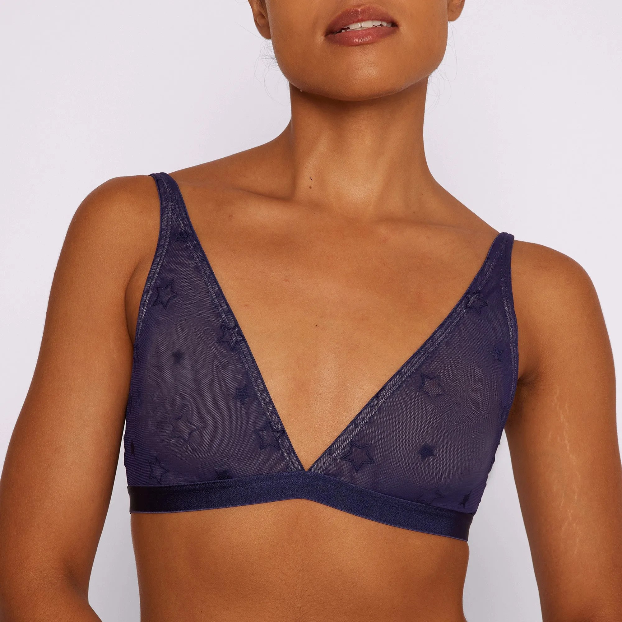 Plunge Bralette | Silky Mesh | Archive (Starry Sky Embroidery) sold by Parade product image thumbnail 2