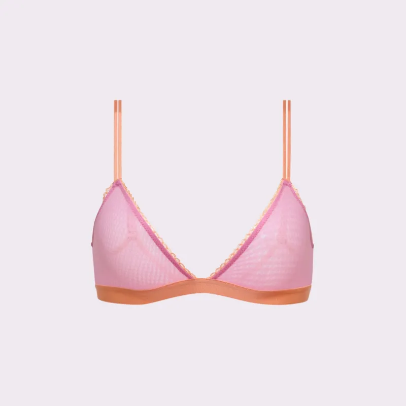 Flirty Lace Touch Triangle Bralette | Silky Mesh | Archive (Day Dream) sold by Parade
