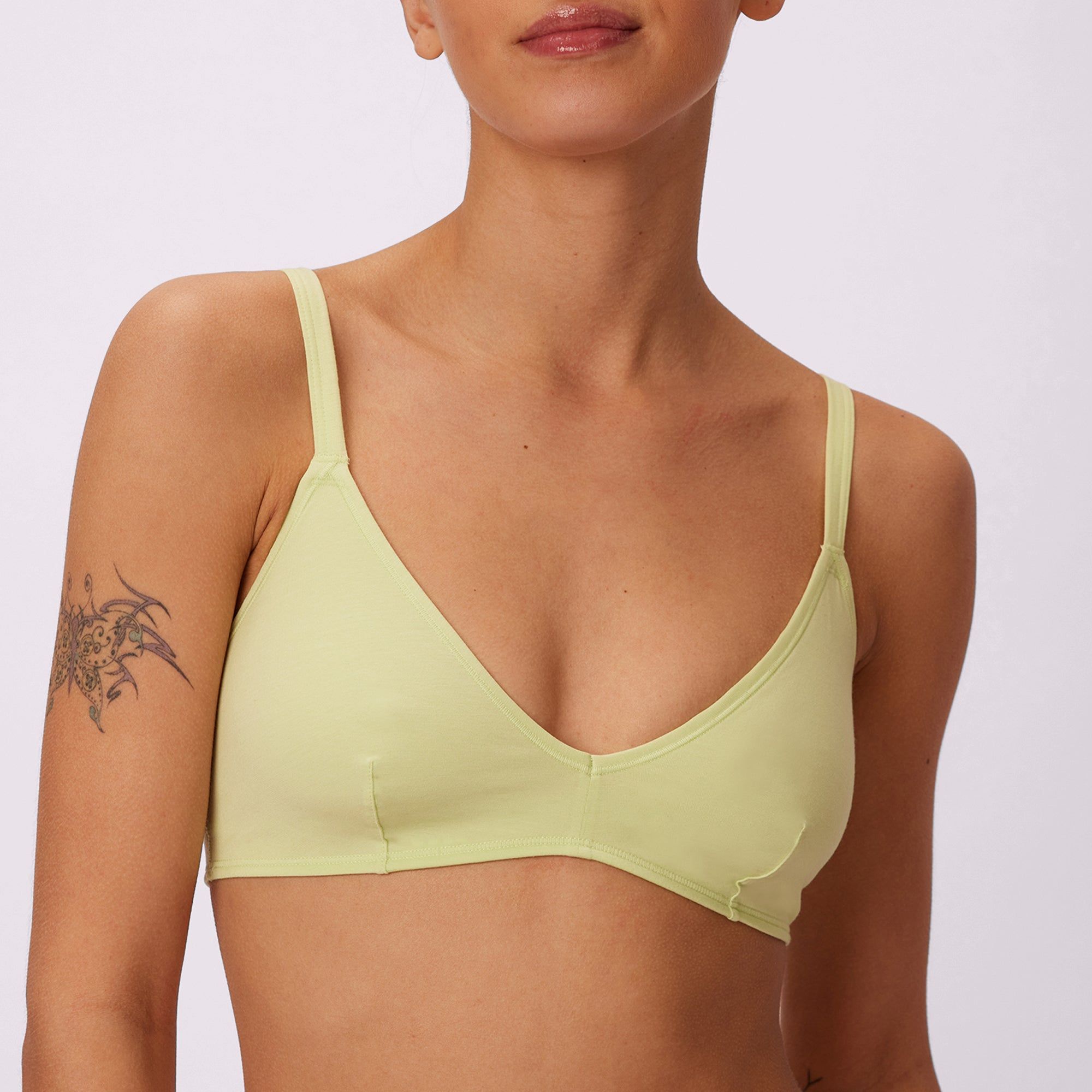 1+ Vintage Soft Triangle Bralette | New:Cotton | Archive (Lime Fizz) sold by Parade product image thumbnail 3