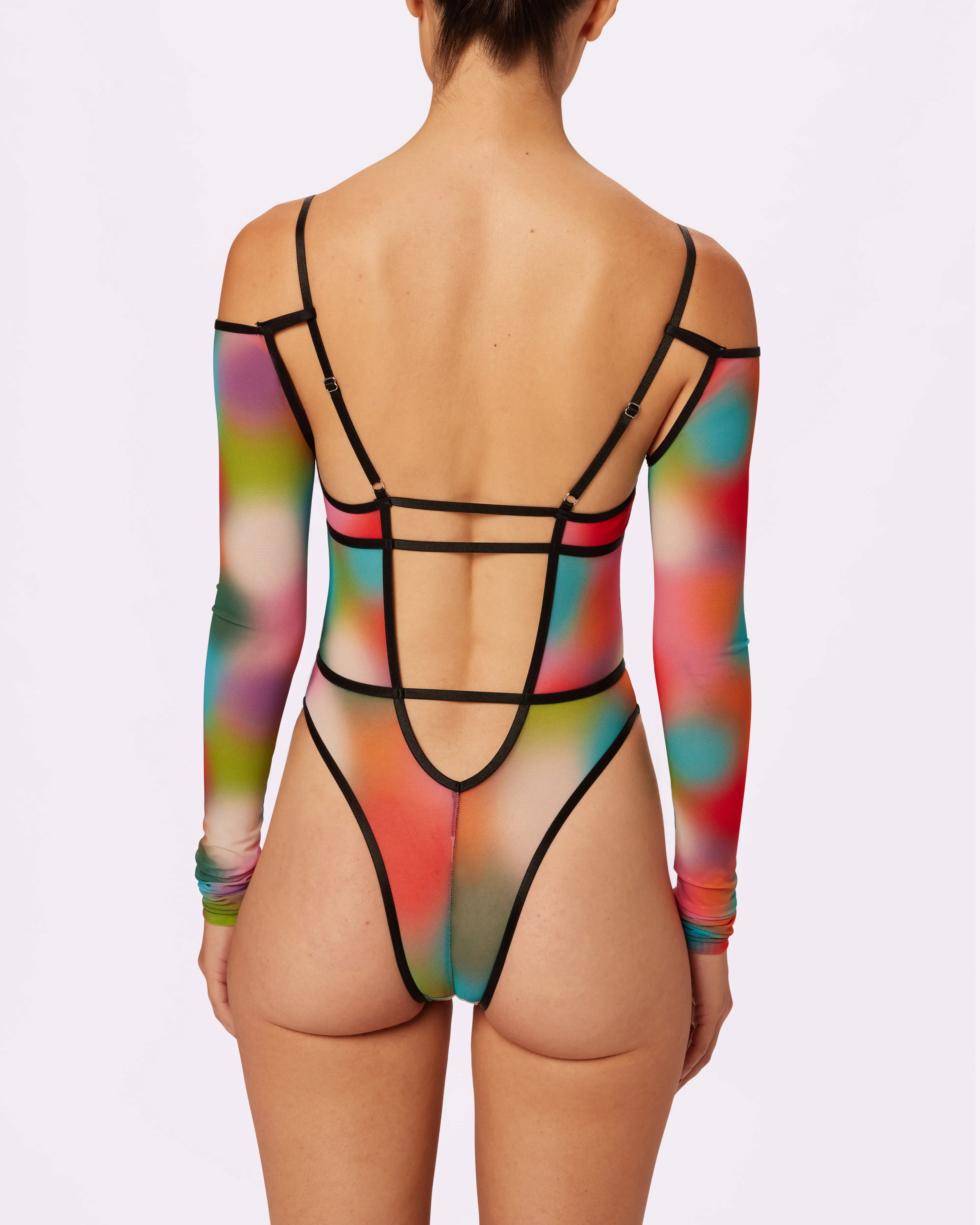 Sheer Sculpt Convertible Sleeve Bodysuit | Silky Mesh | Archive (Supernova) sold by Parade product image thumbnail 4