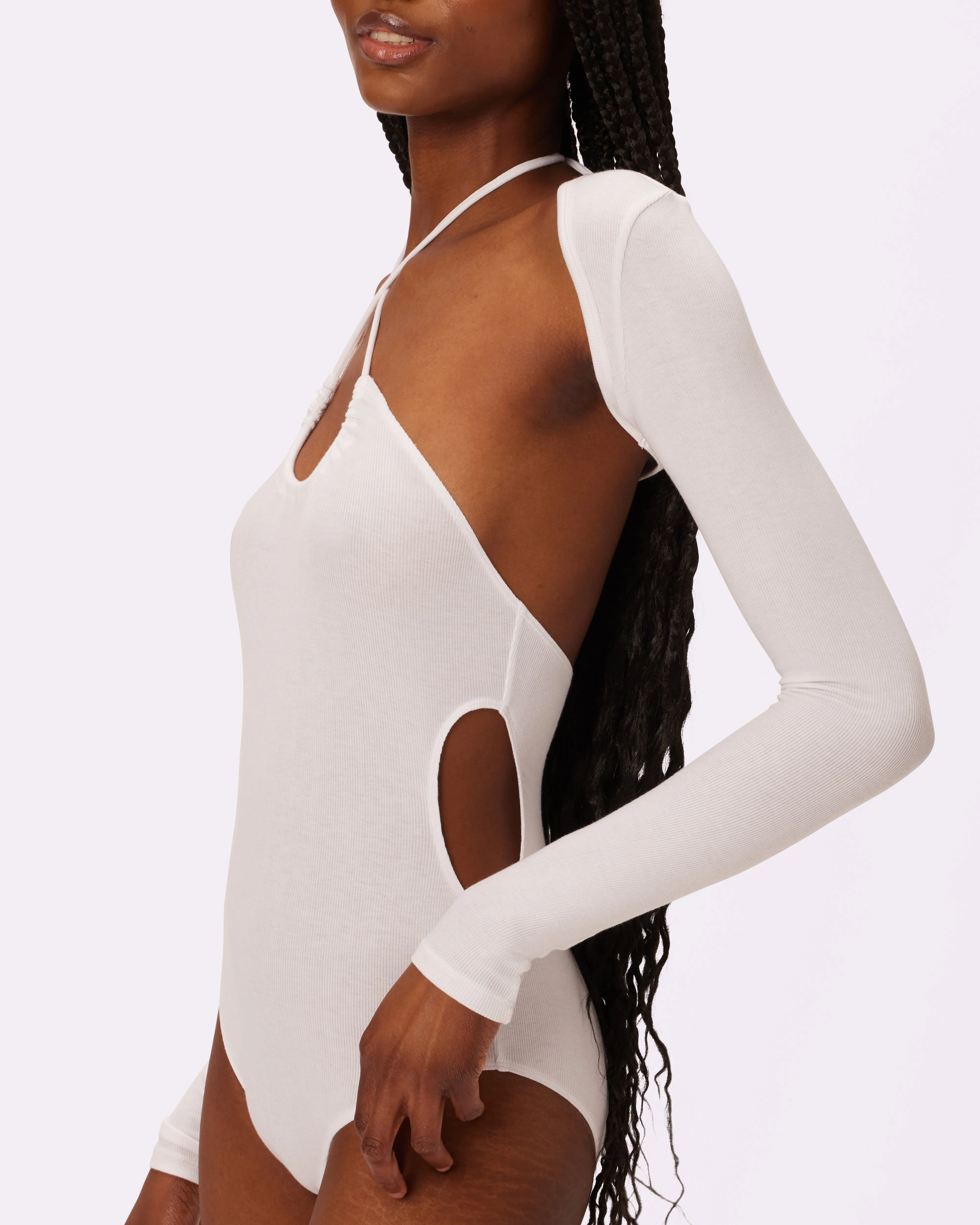 Halter 2-Piece Bodysuit | Lush Rib | Archive ( Glacier) sold by Parade product image thumbnail 4