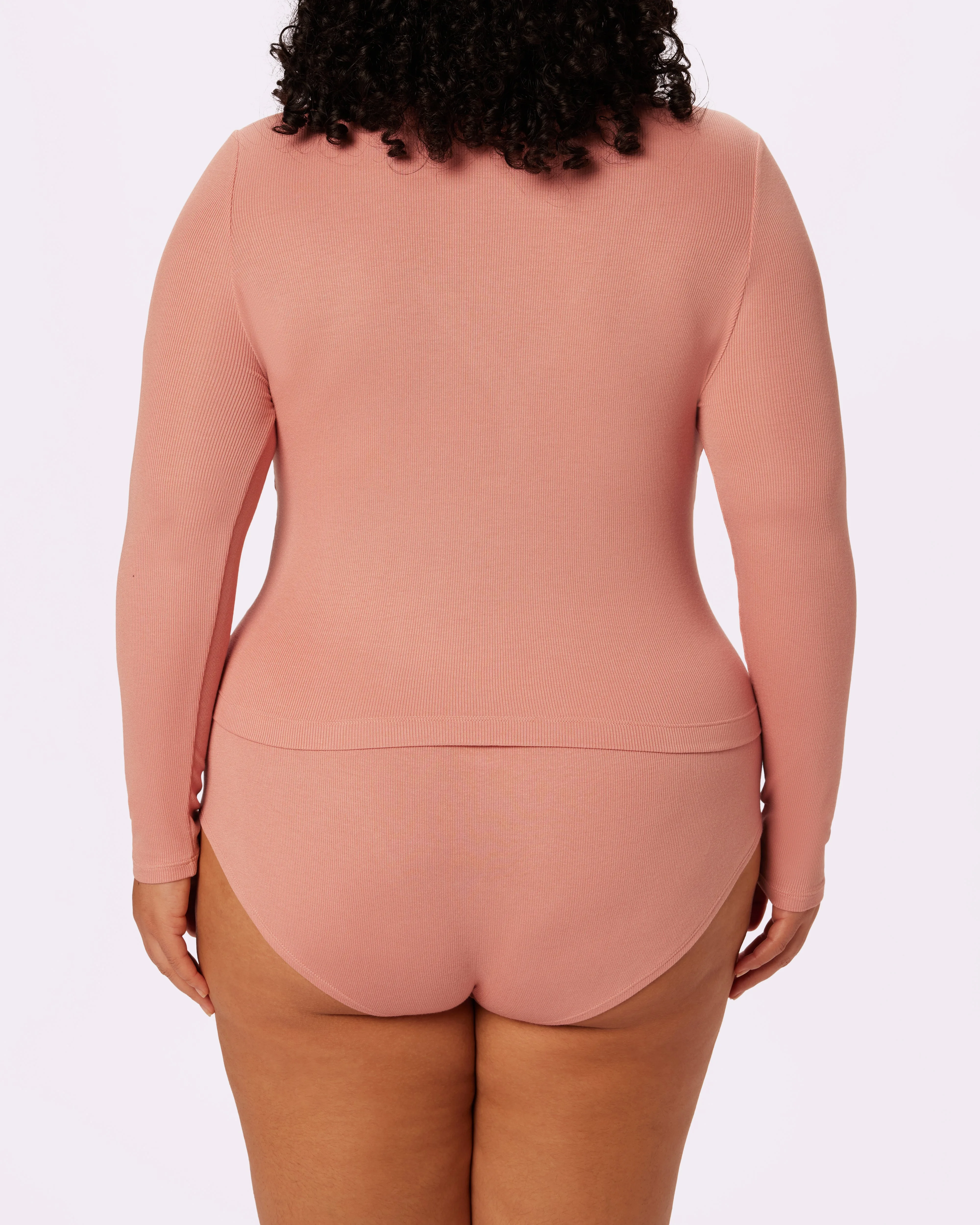 Perfect Rib Long Sleeve Henley | Lush Rib | Archive (Hot Honey) sold by Parade product image thumbnail 3