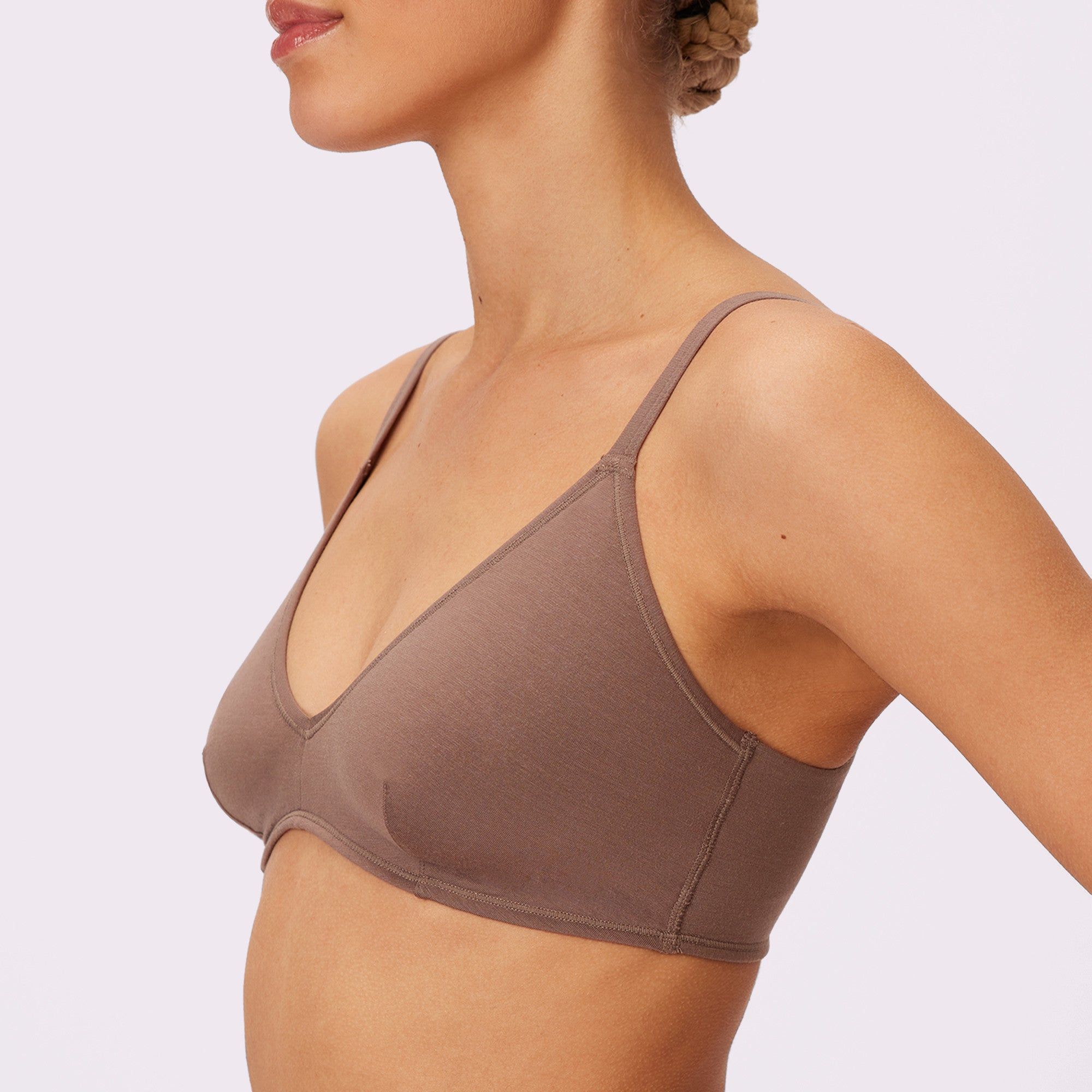 Vintage Soft Triangle Bralette | New:Cotton | Archive (Truffle) sold by Parade product image thumbnail 2