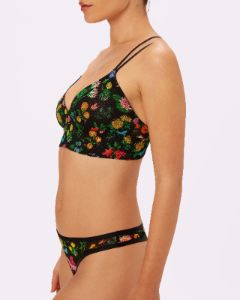 Strappy Longline Bralette | Silky Mesh | Archive (Moody Meadow) sold by Parade