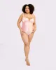 Sheer Sculpt Demi Bodysuit | Glow Satin | Archive (Pink Sands) sold by Parade