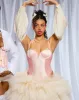 Sheer Sculpt Demi Bodysuit | Glow Satin | Archive (Pink Sands) sold by Parade