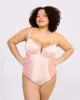 Sheer Sculpt Demi Bodysuit | Glow Satin | Archive (Pink Sands) sold by Parade