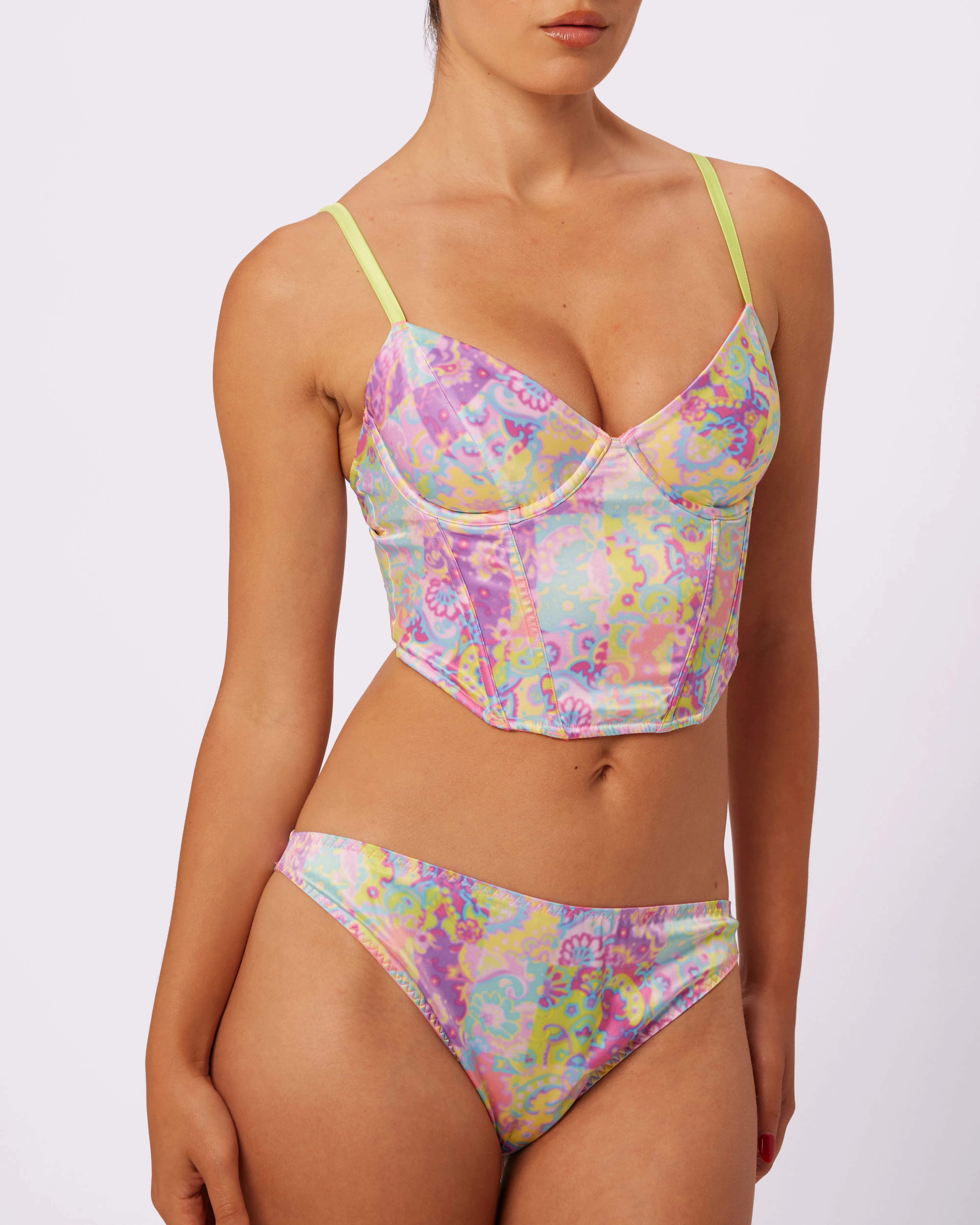 Afterglow Lace-up Corset | Glow Satin | Archive (Versailles) sold by Parade