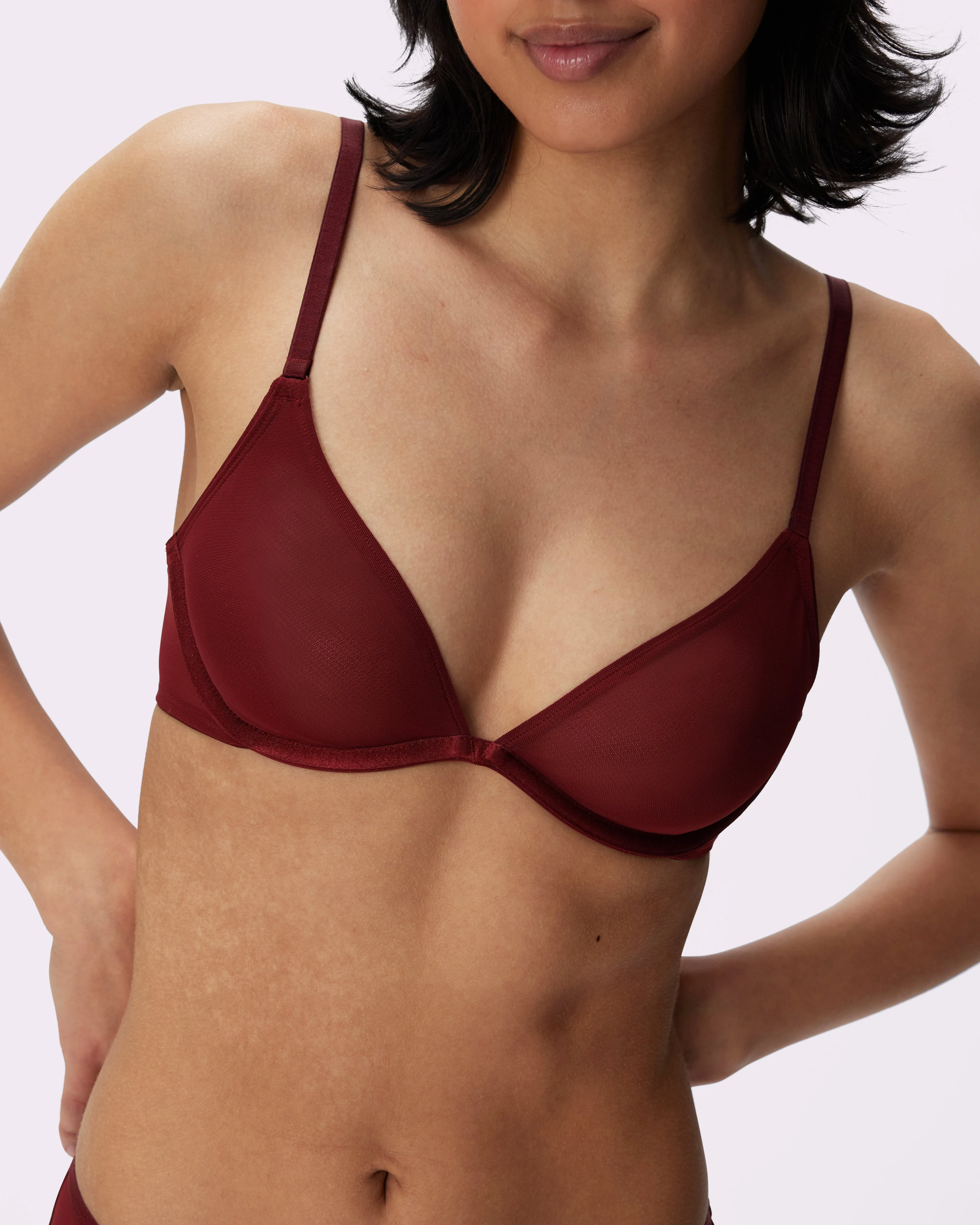 Sheer Comfort Triangle Bra | Silky Mesh | Archive (Twilight) sold by Parade product image thumbnail 4