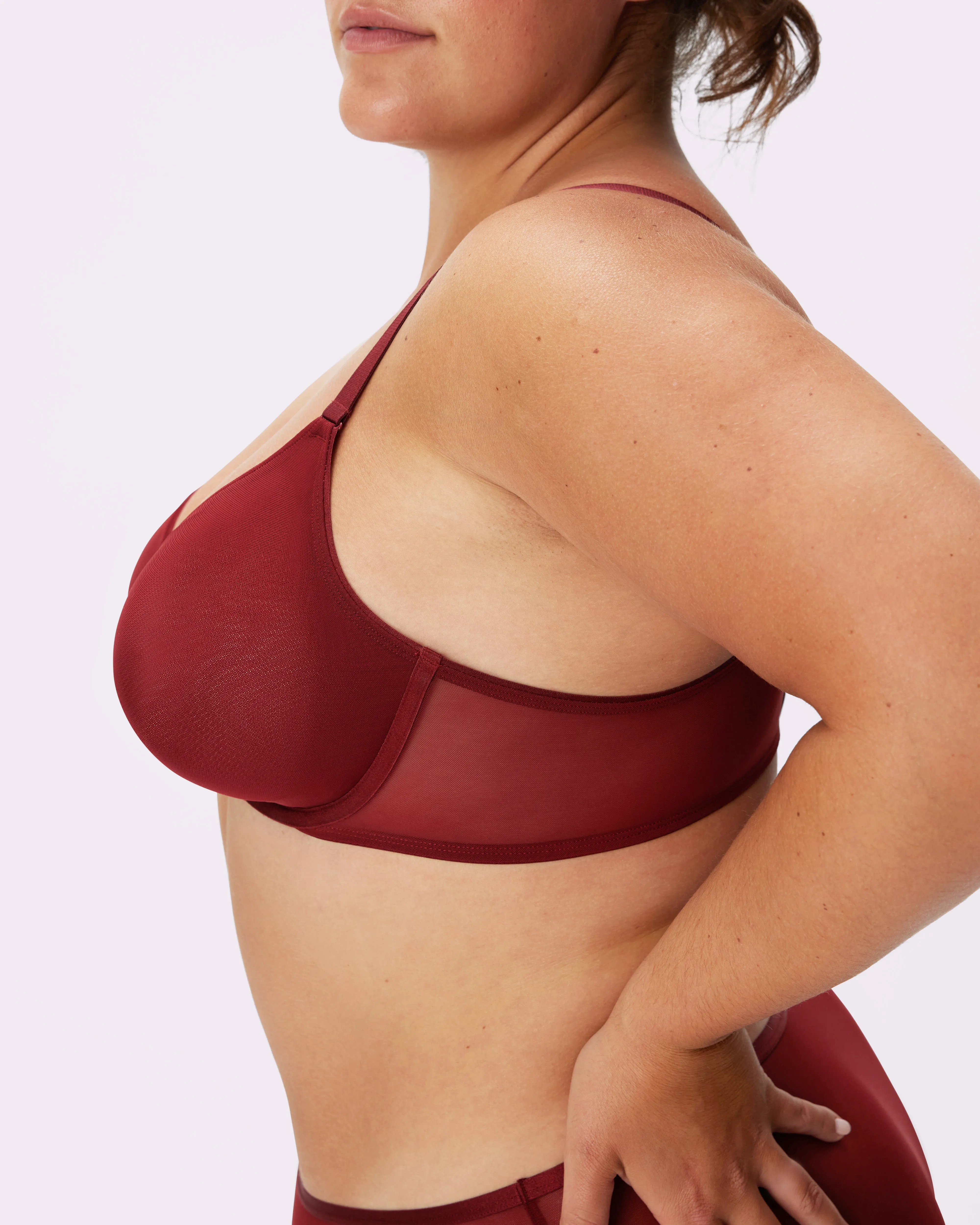 Sheer Comfort Triangle Bra | Silky Mesh | Archive (Twilight) sold by Parade product image thumbnail 3