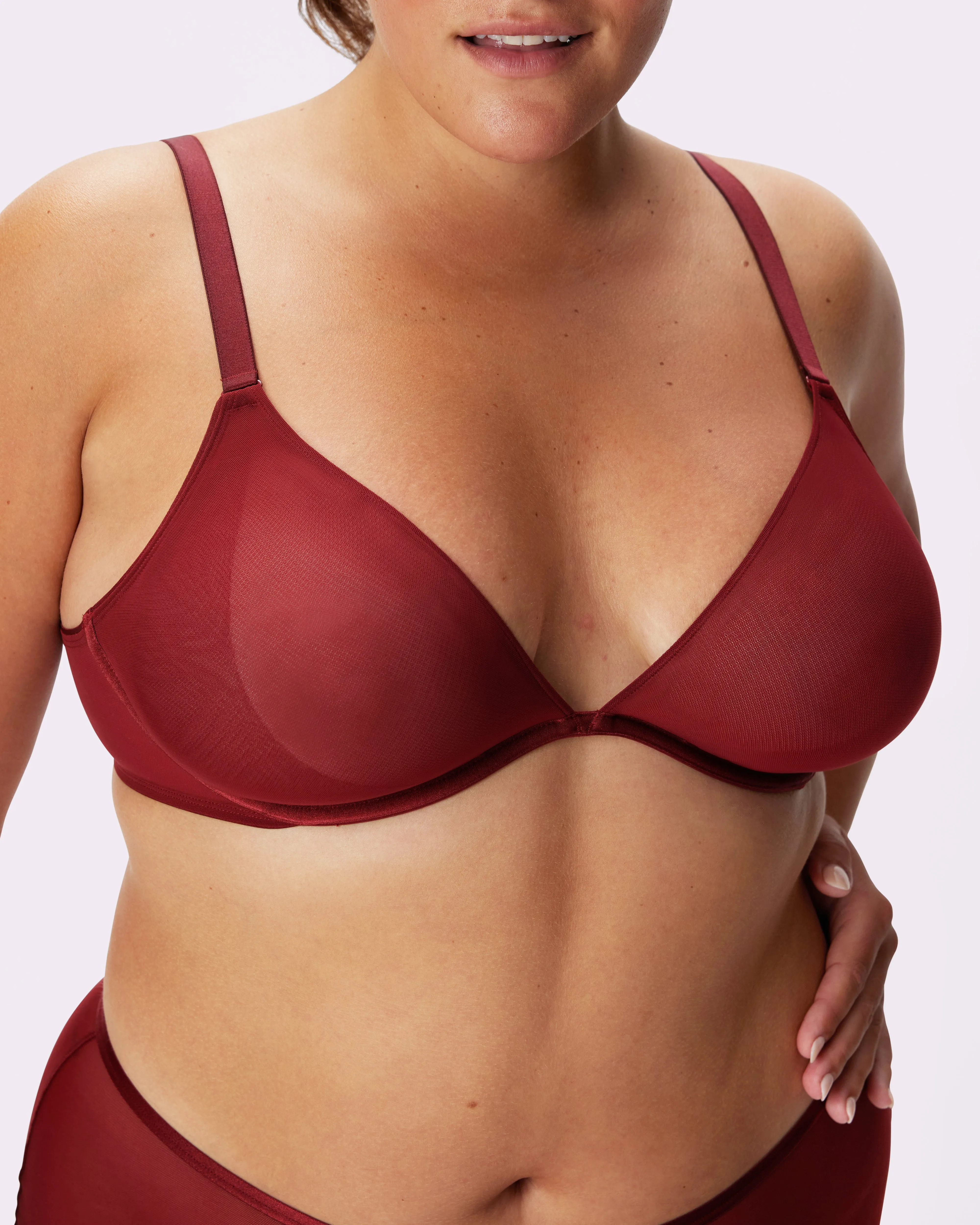 Sheer Comfort Triangle Bra | Silky Mesh | Archive (Twilight) sold by Parade