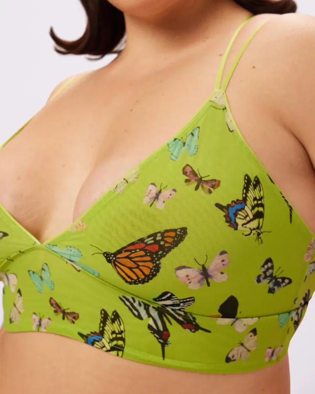 Strappy Longline Bralette | Silky Mesh | Archive (Enchanted) sold by Parade