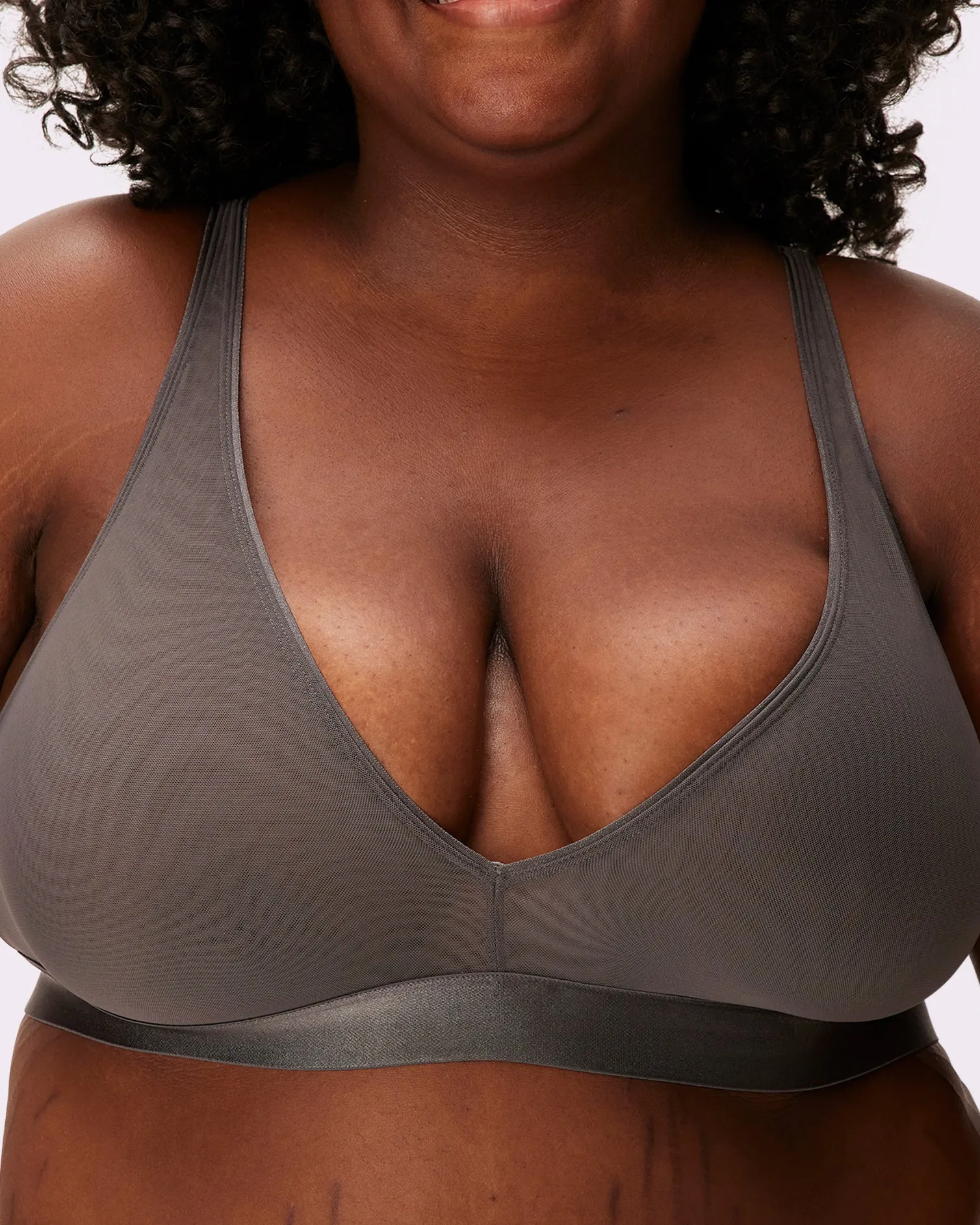 Plunge Bralette | Silky Mesh | Archive (Dark Pearl) sold by Parade product image thumbnail 5