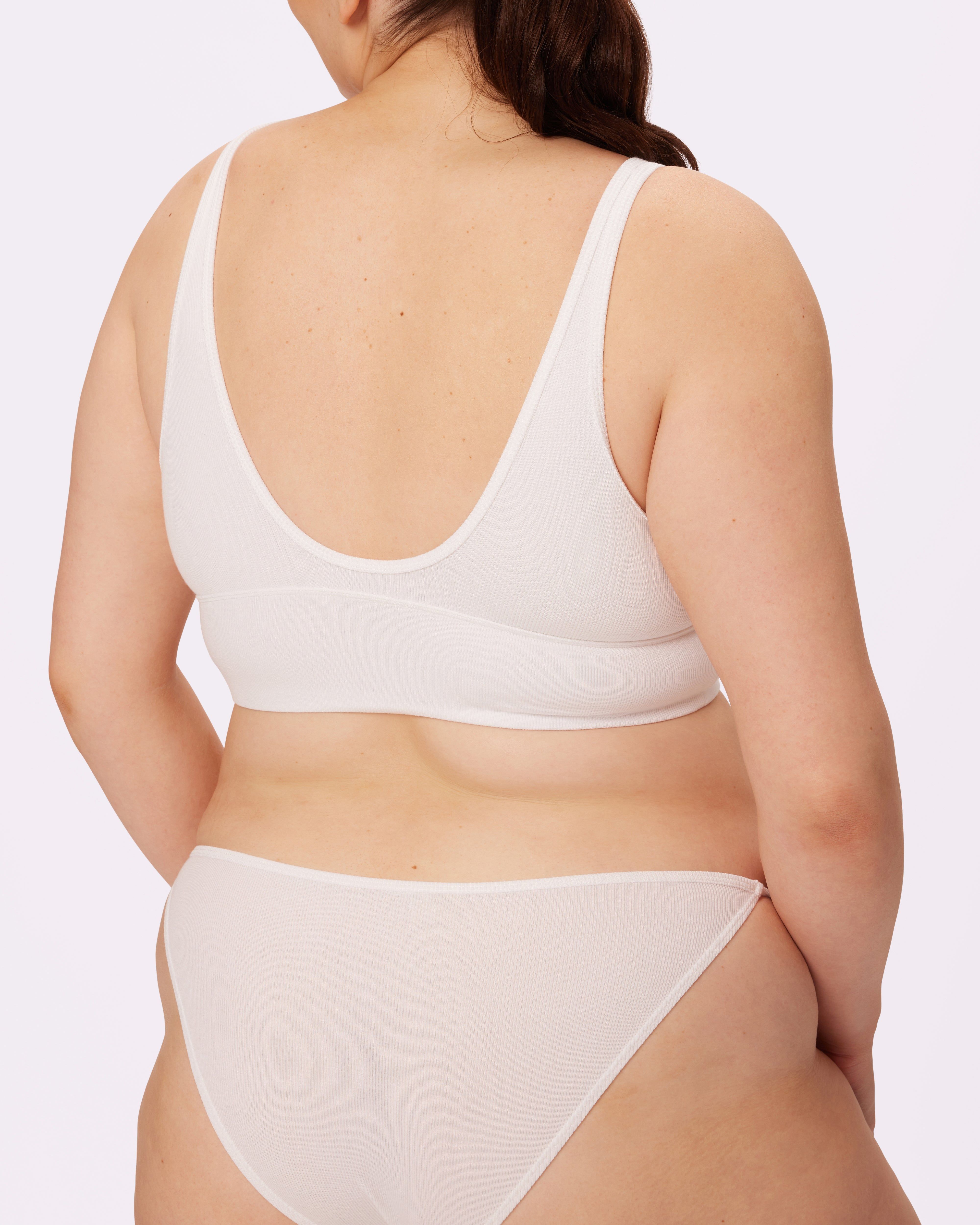 1.5+ Vintage Rib Plunge Scoop Back Bralette | Lush Rib | Achive (Cloud) sold by Parade product image thumbnail 2