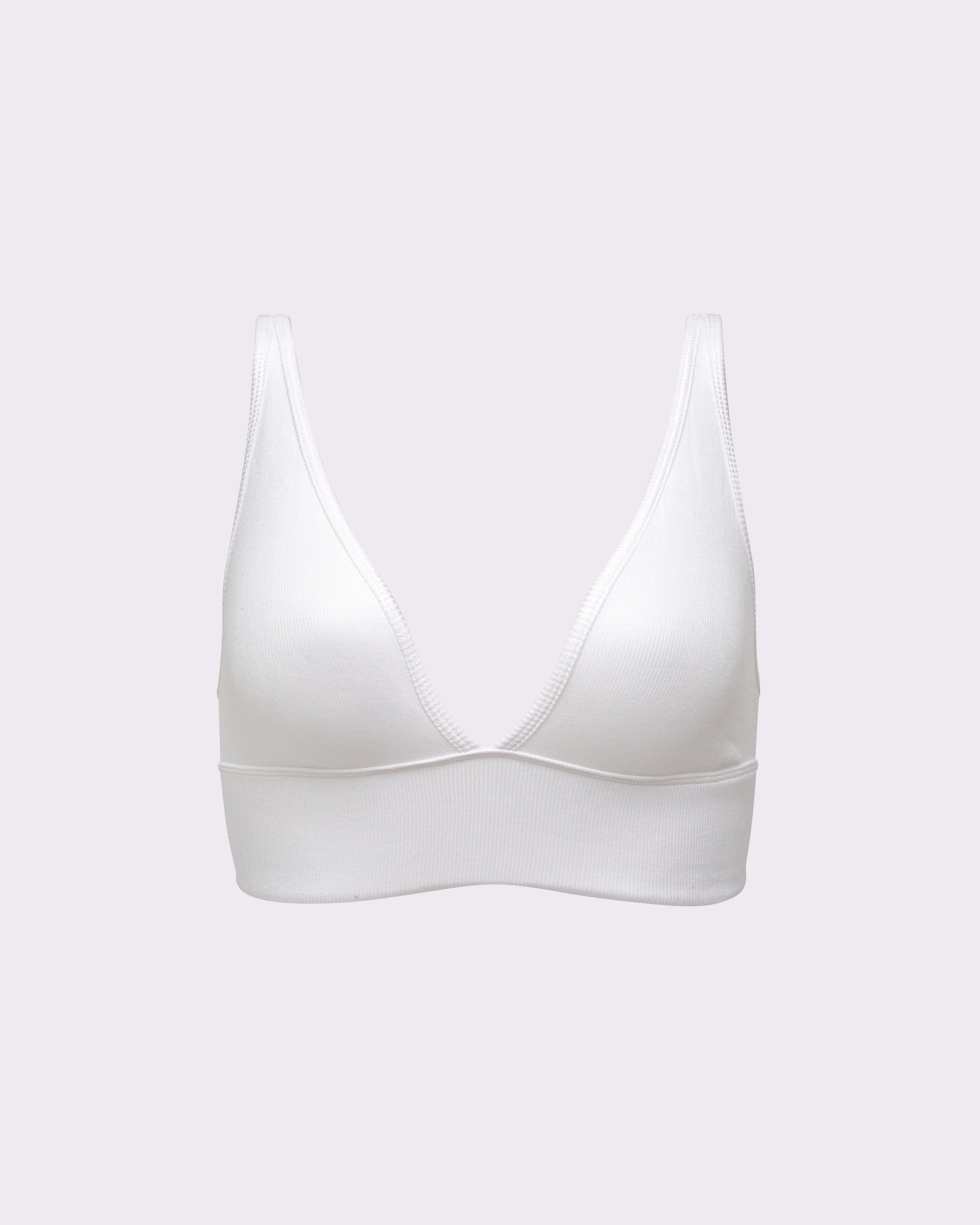 1.5+ Vintage Rib Plunge Scoop Back Bralette | Lush Rib | Achive (Cloud) sold by Parade product image thumbnail 3
