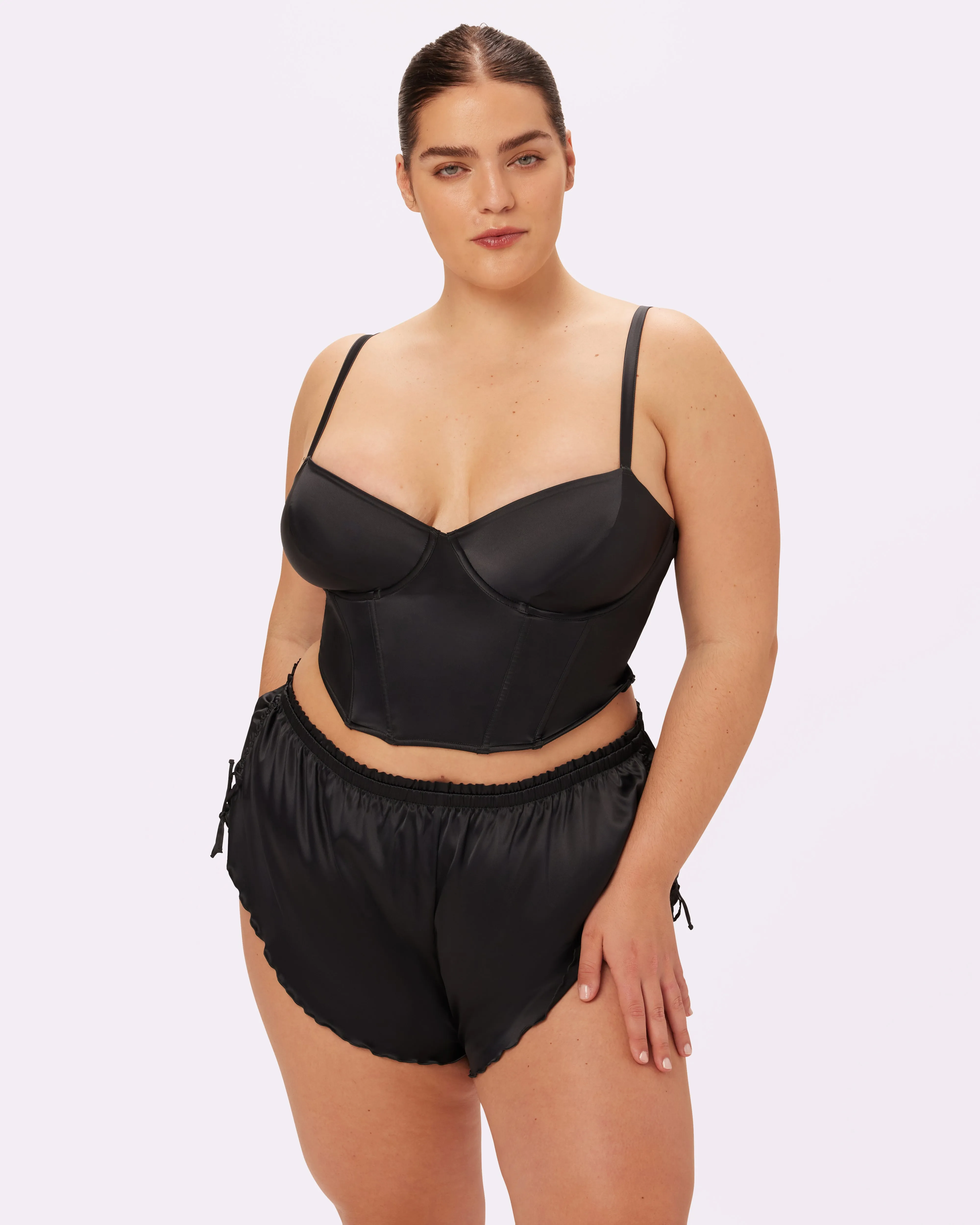 Afterglow Lace-up Corset | Glow Satin | Archive (Eightball) sold by Parade