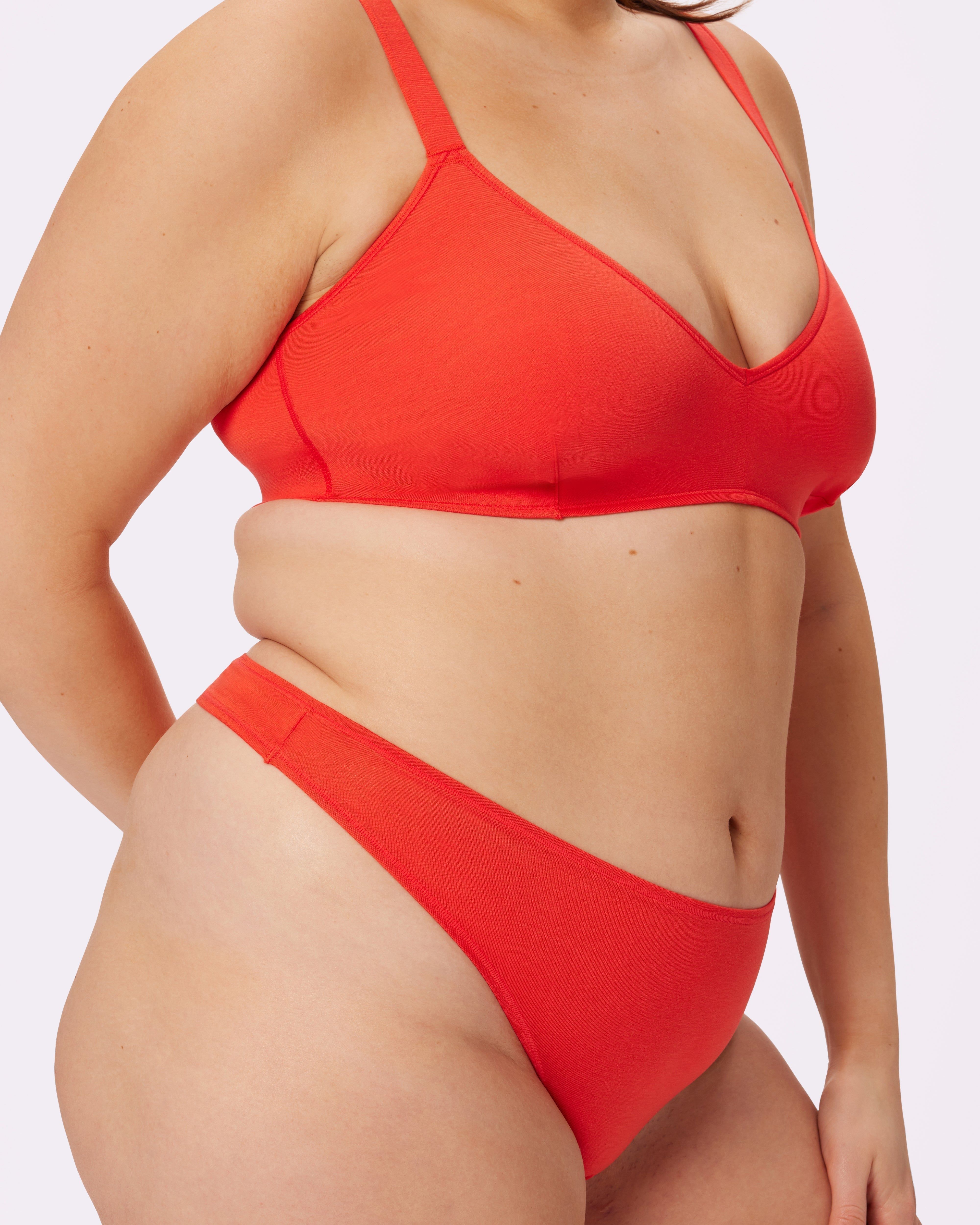 L Vintage Soft Triangle Bralette | New:Cotton | Archive (Strawberry) sold by Parade product image thumbnail 3