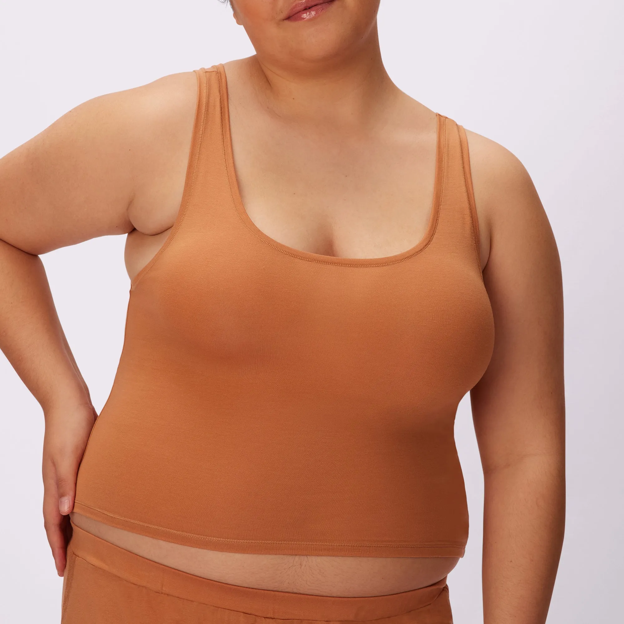 Vintage Essential Scoop Tank | New:Cotton | Archive (Toast) sold by Parade