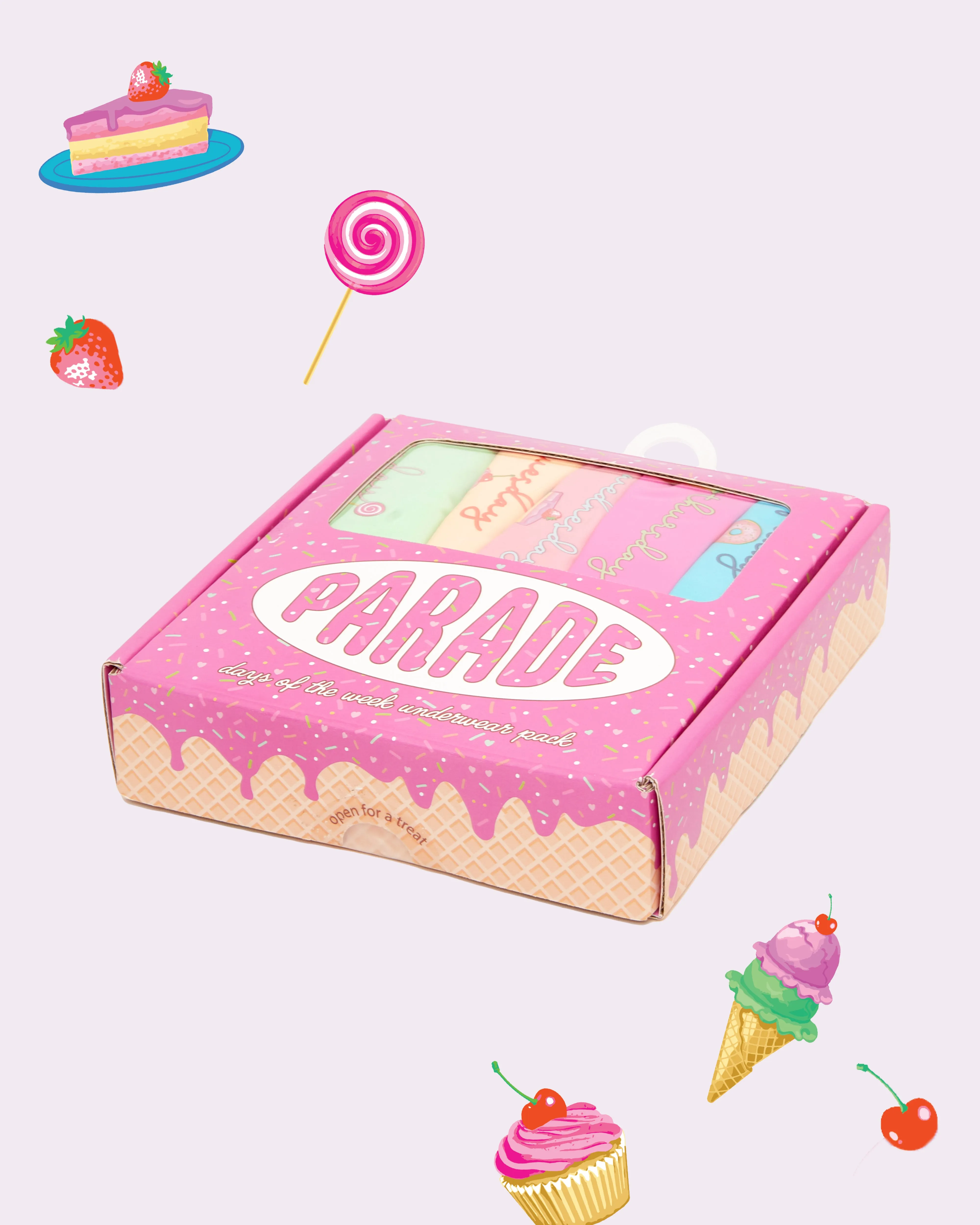 Silky Mesh Sweet Week 5-Day Cheeky Pack | Silky Mesh (Multicolor) sold by Parade product image thumbnail 4