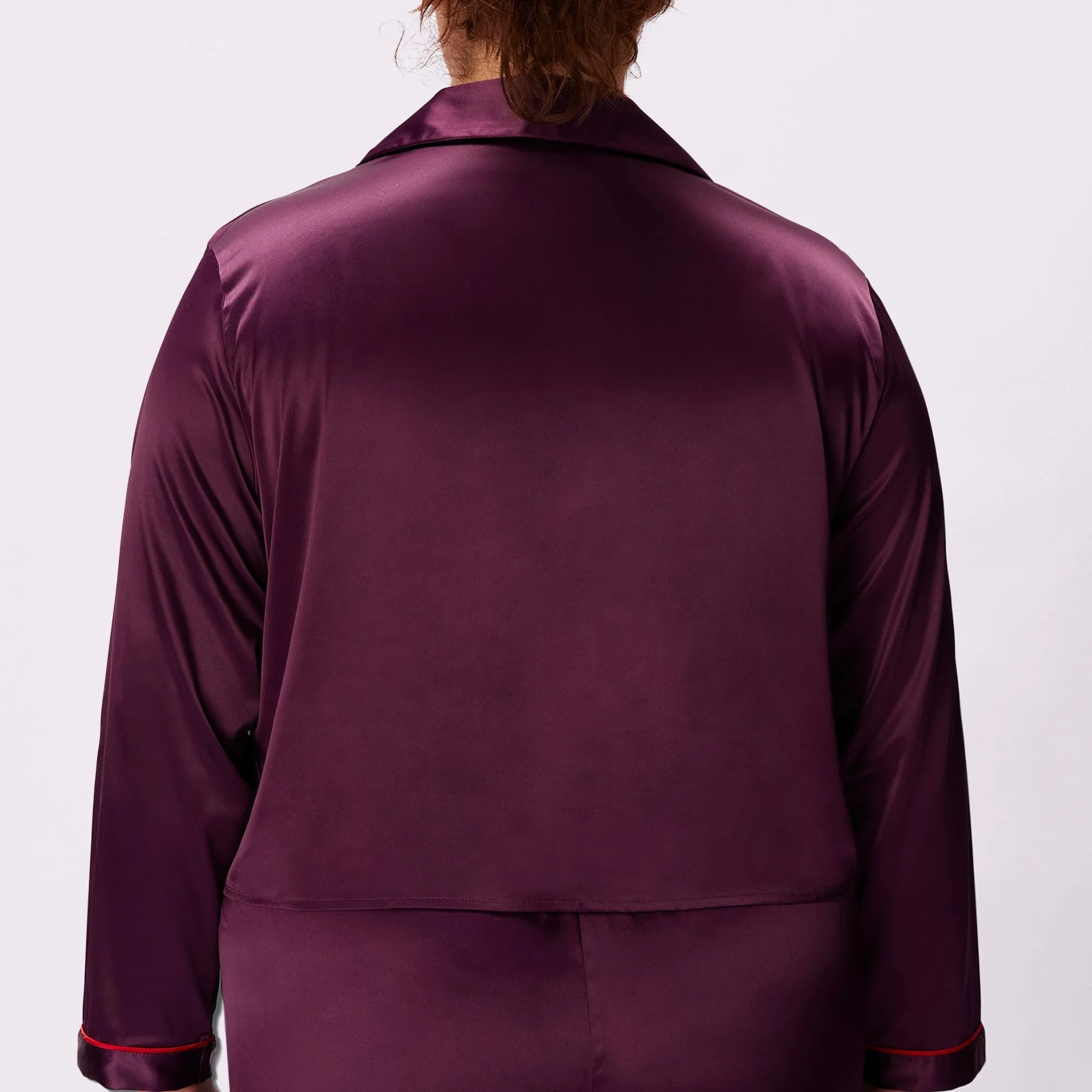 Dream Longsleeve Button Up | Luxe Satin | Archive (Bordeaux) sold by Parade product image thumbnail 4