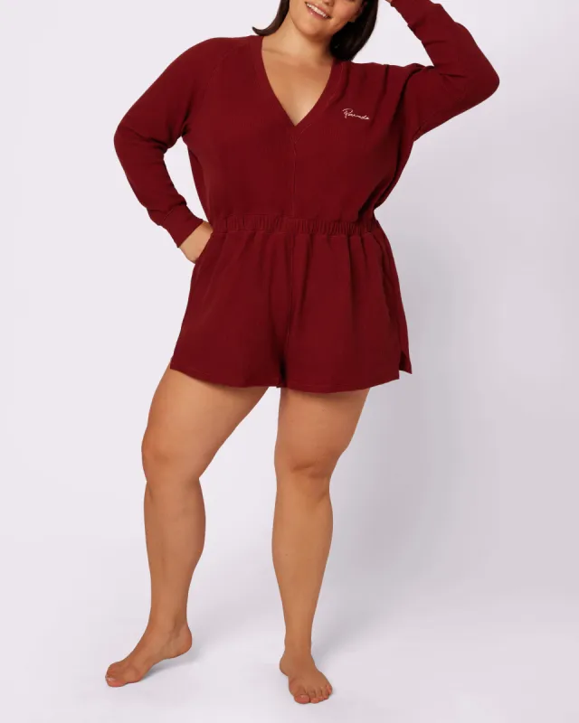 Cozy Long Sleeve Playsuit | Cozy Waffle | Archive (Twilight) sold by Parade
