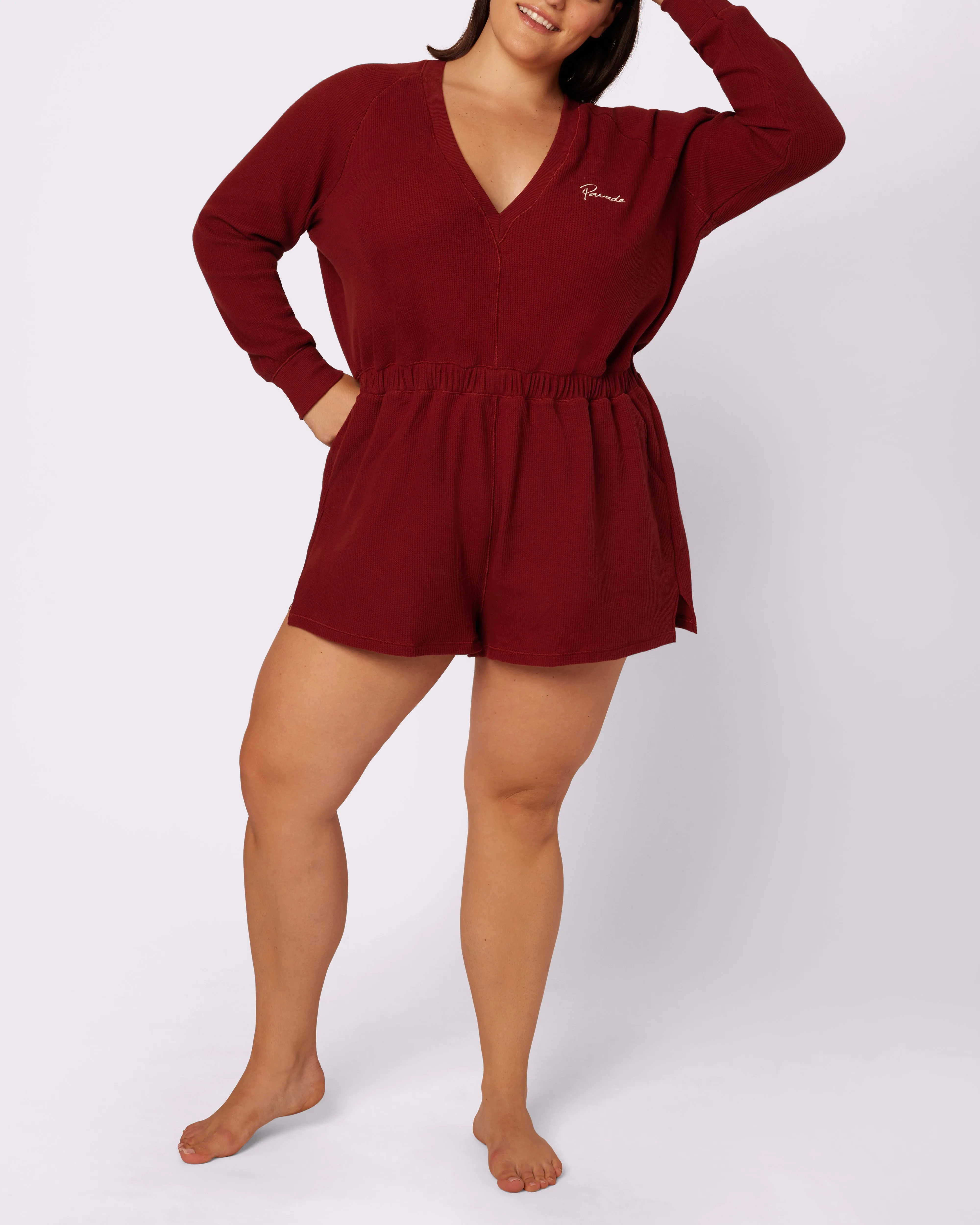 Cozy Long Sleeve Playsuit | Cozy Waffle | Archive (Twilight) sold by Parade