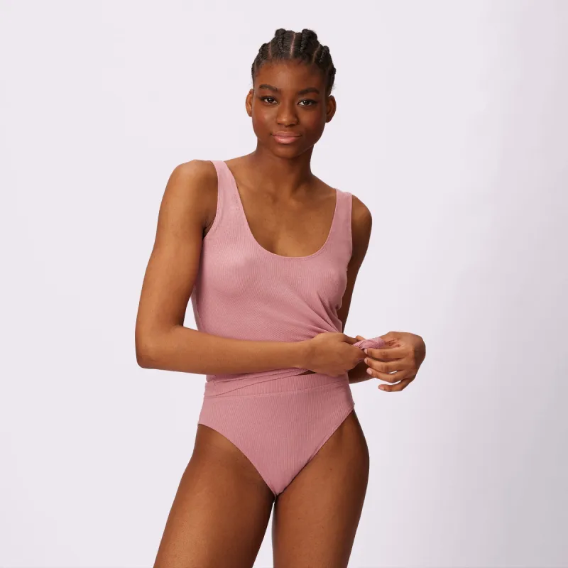 Scoop Tank | Lush Rib | Archive (Rose Petal) sold by Parade