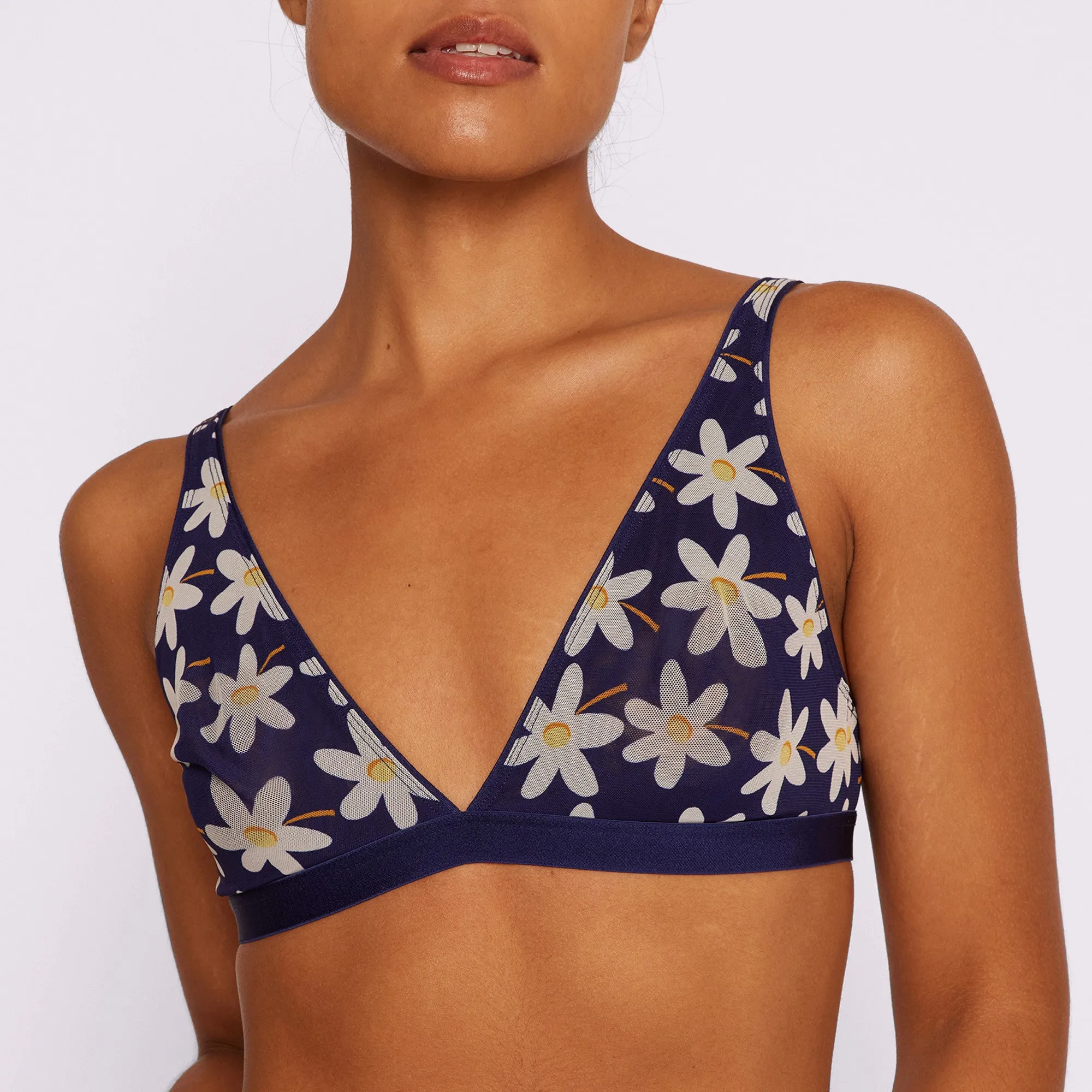 Plunge Bralette | Silky Mesh | Archive (Bloom) sold by Parade