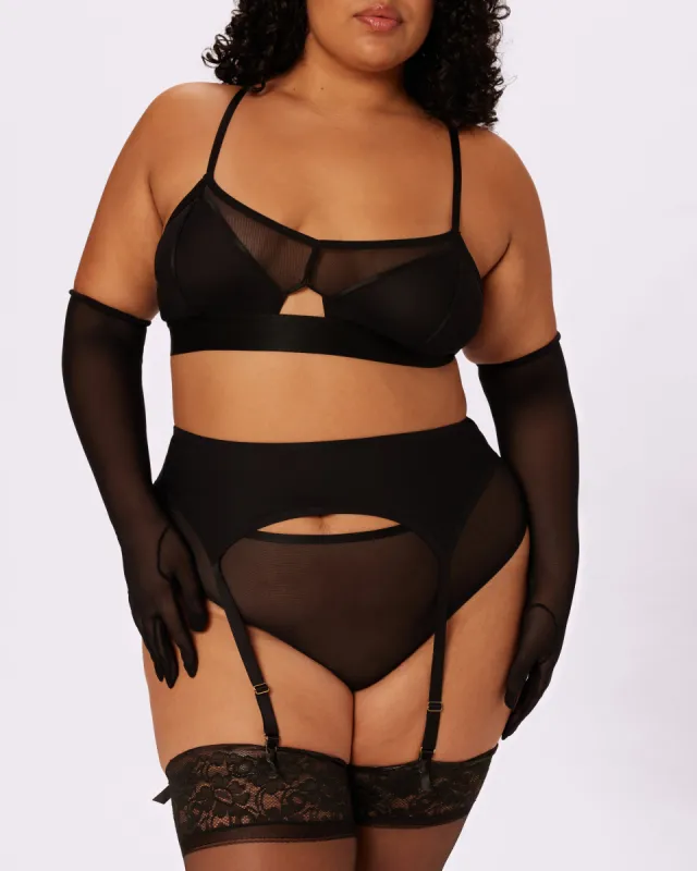 Standing Ovation Long Gloves | Silky Mesh (Eightball) sold by Parade