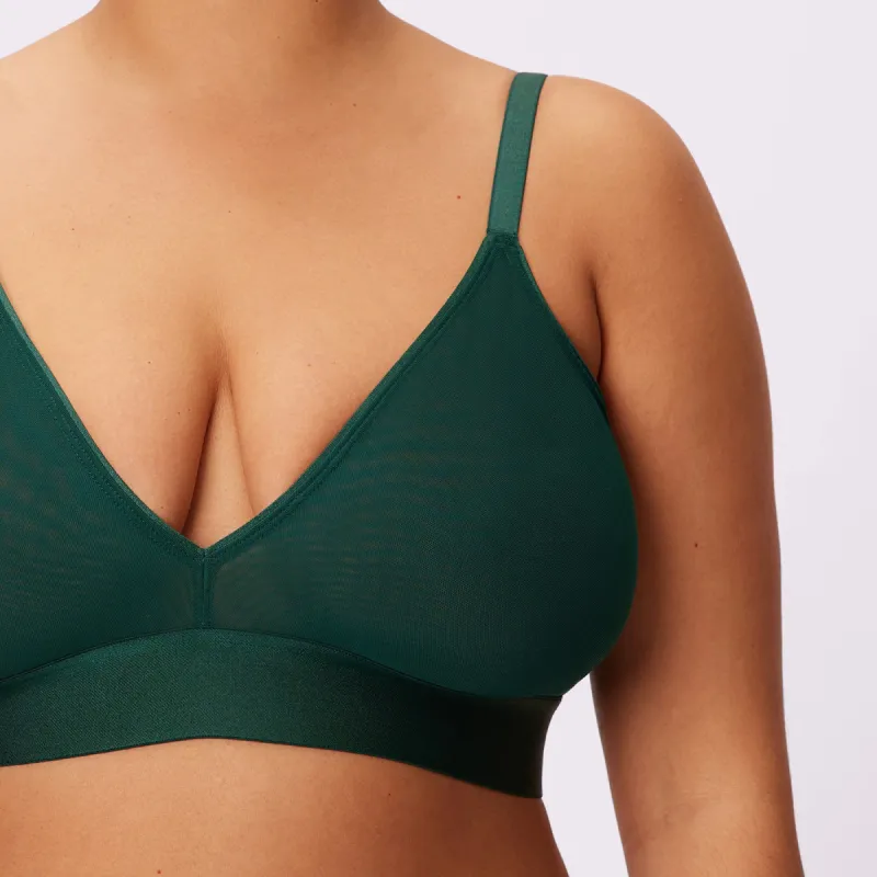 Triangle Bralette | Silky Mesh | Archive (Pine) sold by Parade