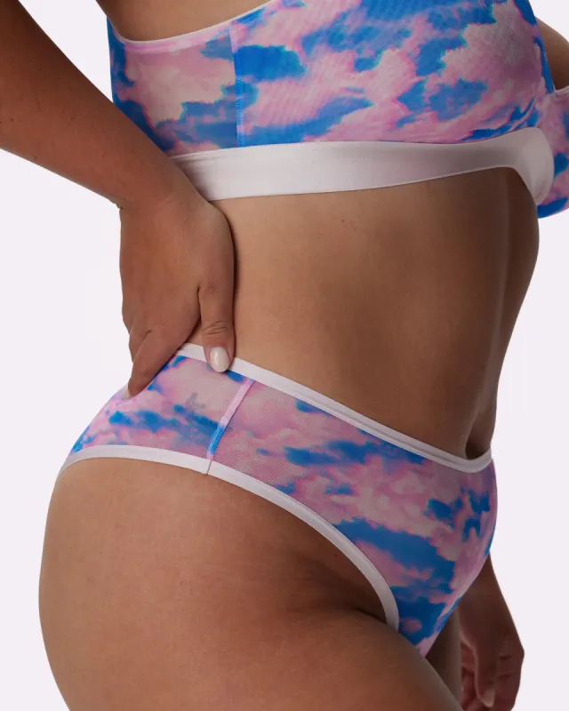 High Rise Cheeky | Silky Mesh (Cloud Nine) sold by Parade