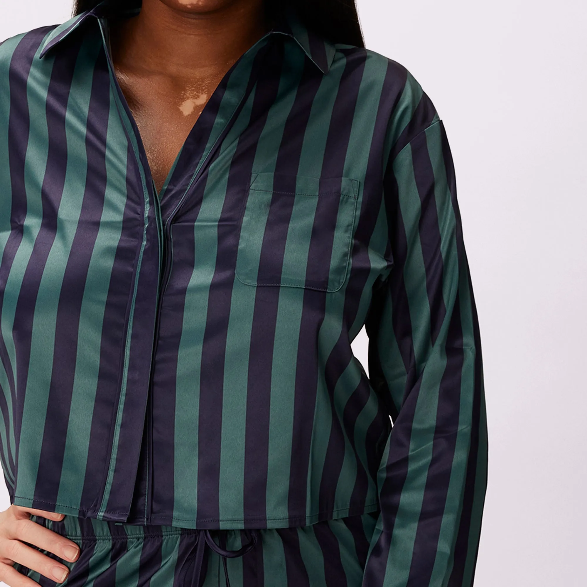 Dream Longsleeve Button Up | Luxe Satin | Archive (Late Night) sold by Parade product image thumbnail 4