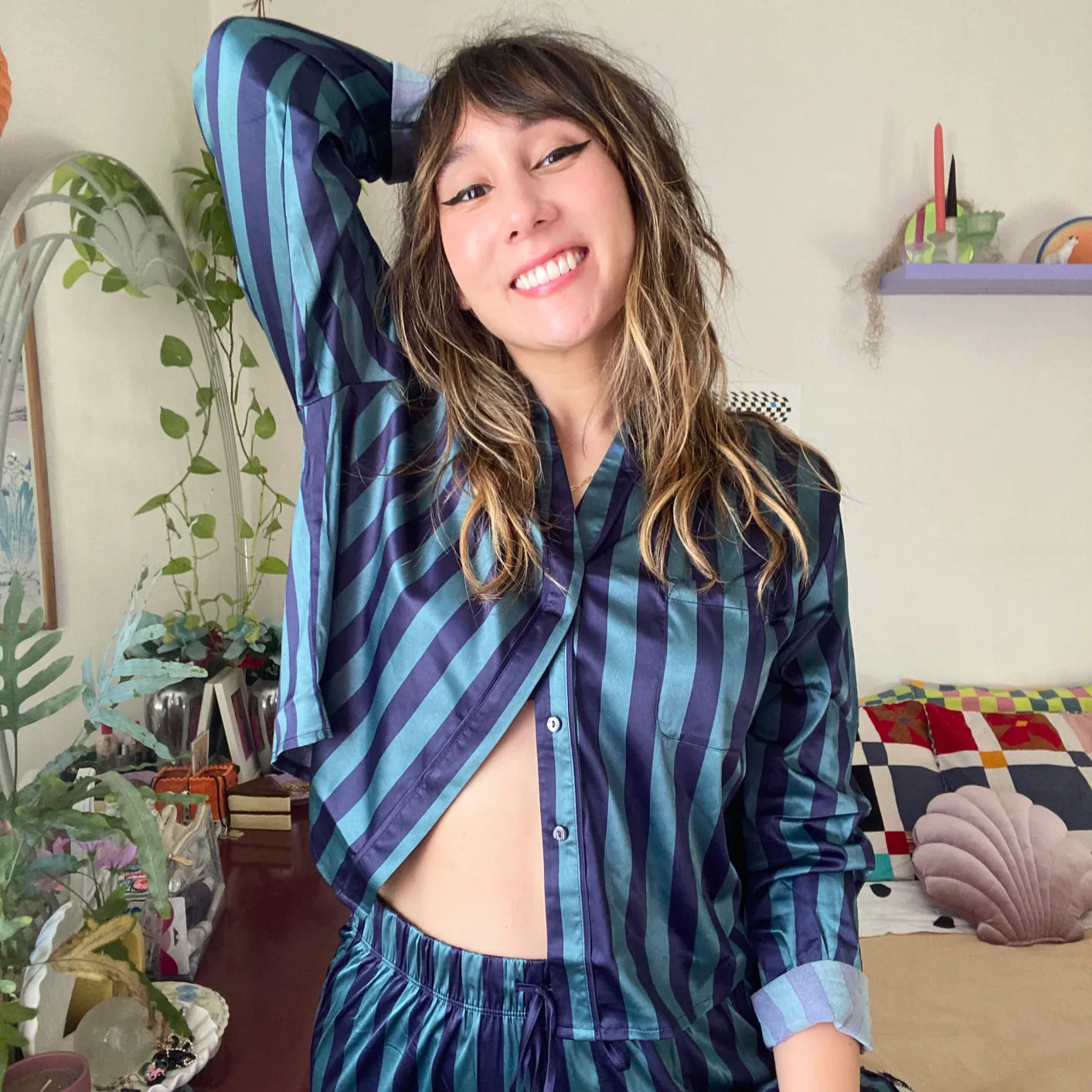 Dream Longsleeve Button Up | Luxe Satin | Archive (Late Night) sold by Parade product image thumbnail 2