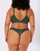 High Cut Thong | Silky Mesh (Jade) sold by Parade