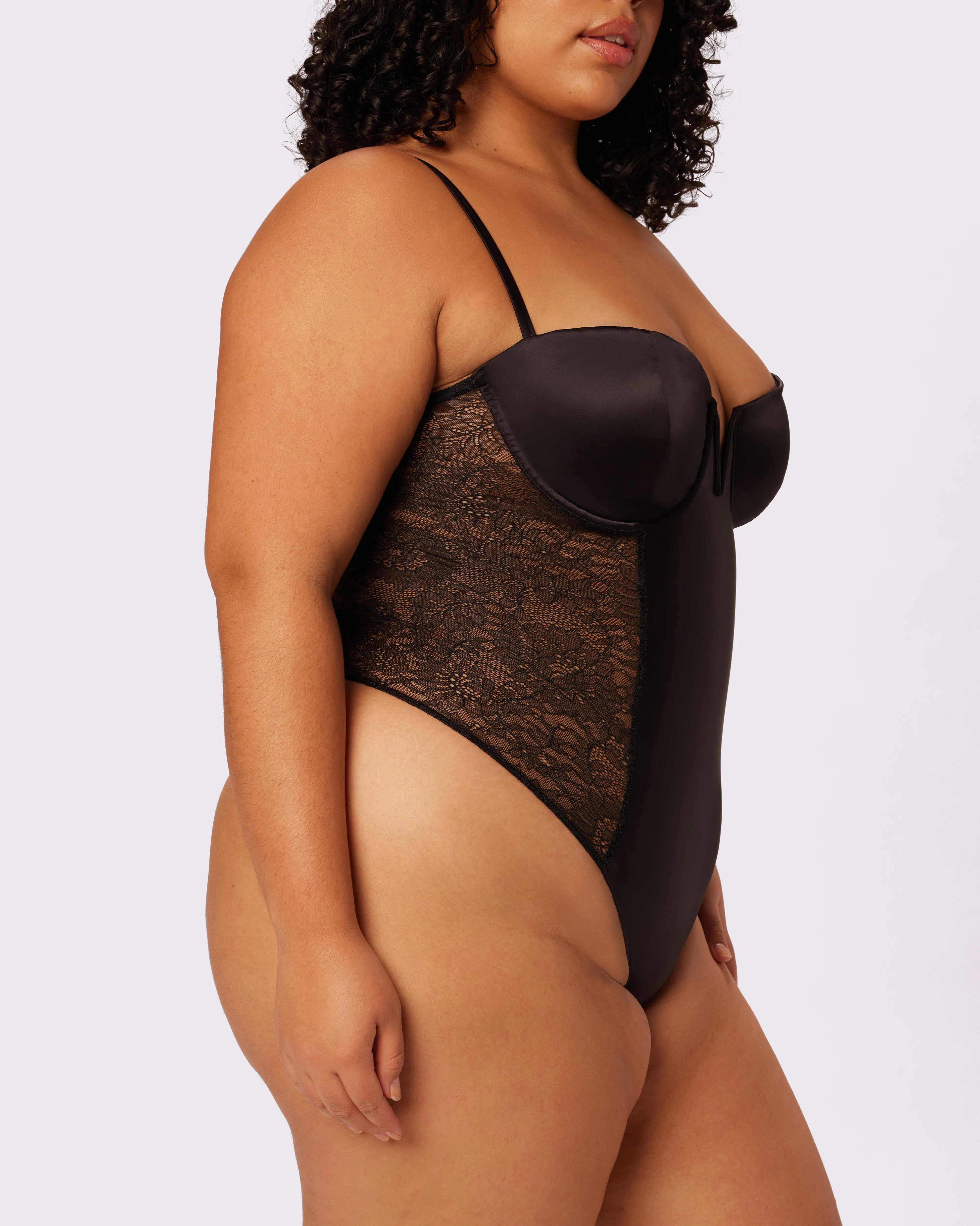 Luminous Contour Demi Bodysuit | Glow Satin | Archive (Eightball) sold by Parade product image thumbnail 2