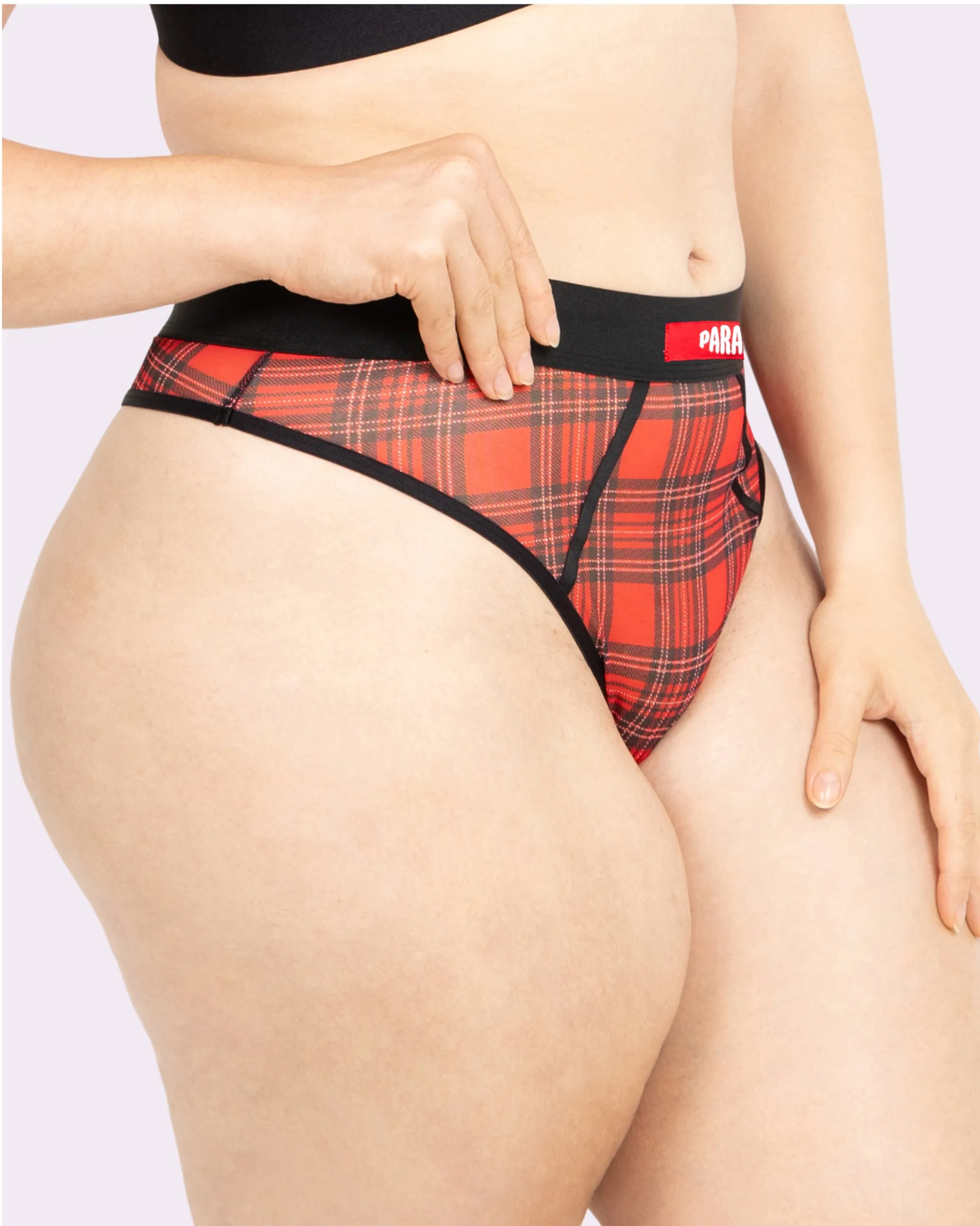 Silky Mesh Sheer High Cut Thong | Silky Mesh | Archive (Tartan Plaid) sold by Parade product image thumbnail 2