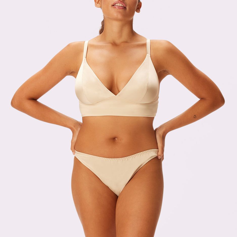 Satin Lace-up Cheeky | Glow Satin | Archive (Glazed Donut) sold by Parade product image thumbnail 4