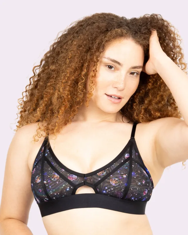 Silky Mesh Sheer Cutout Triangle Bralette | Silky Mesh | Archive (Astrology) sold by Parade