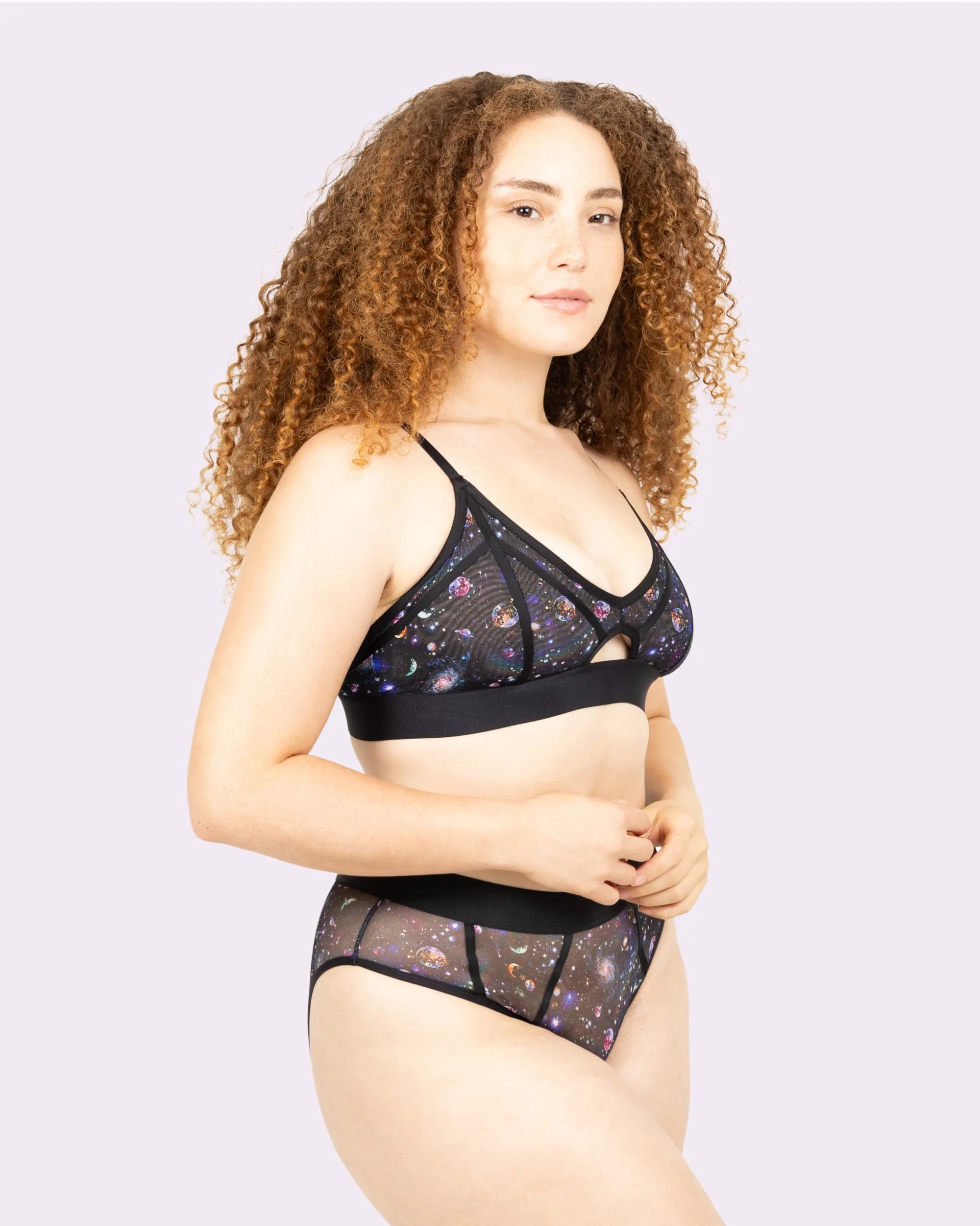 Silky Mesh Sheer Cutout Triangle Bralette | Silky Mesh | Archive (Astrology) sold by Parade product image thumbnail 5