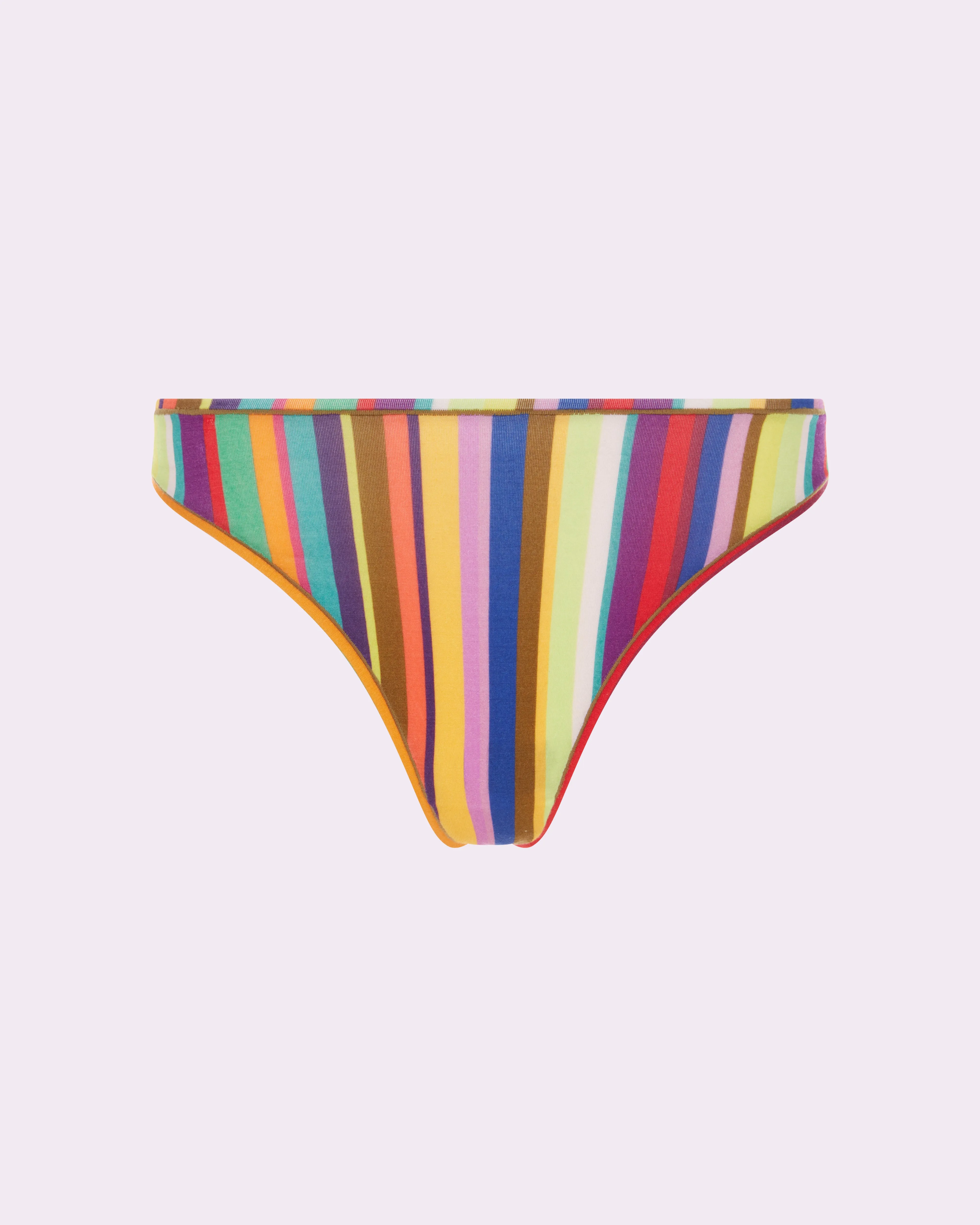 Ultra-Flattering High Rise Thong | New:Cotton (Mira Stripe) sold by Parade