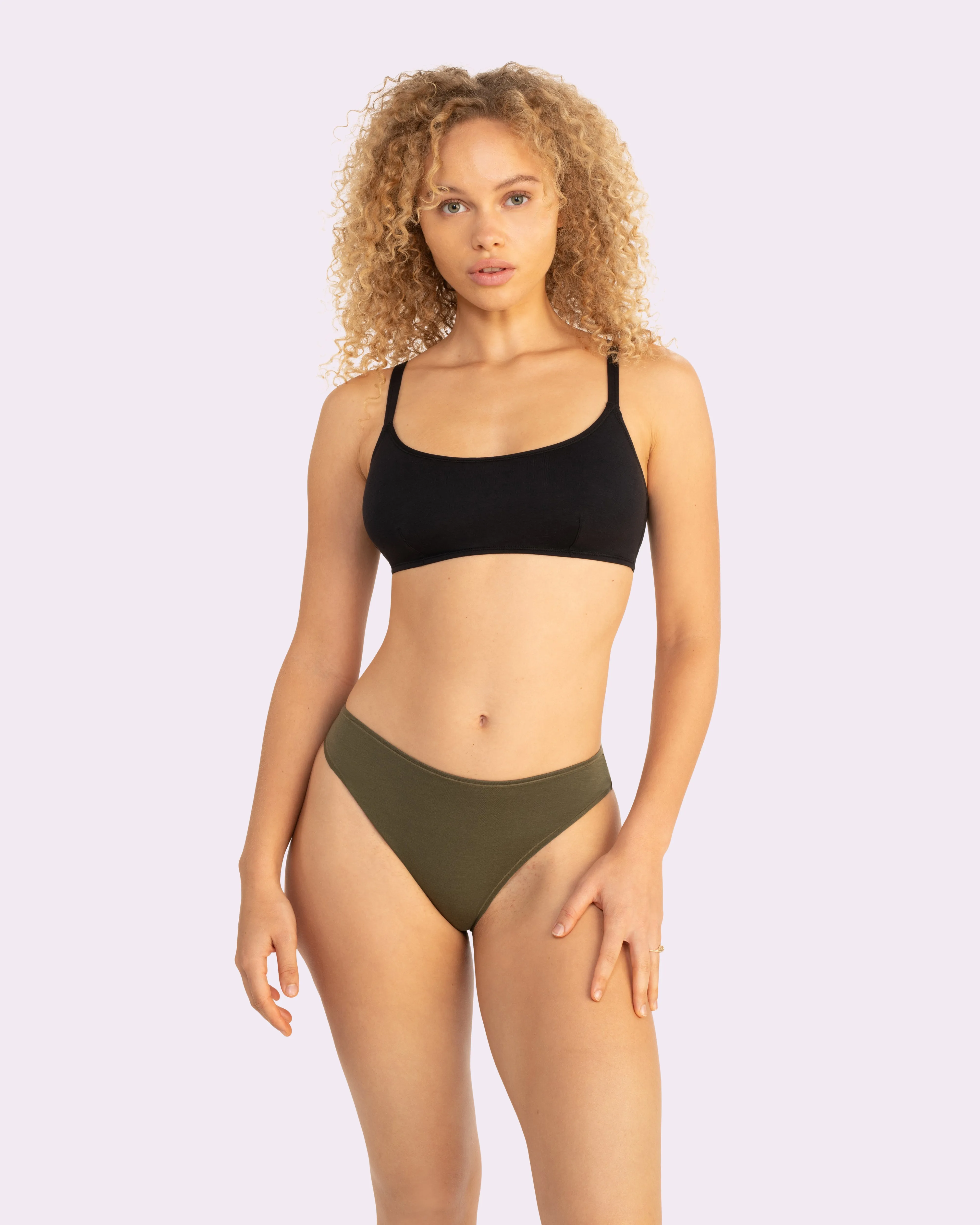 Vintage High Cut Cheeky | New:Cotton (Olive Night) sold by Parade product image thumbnail 4