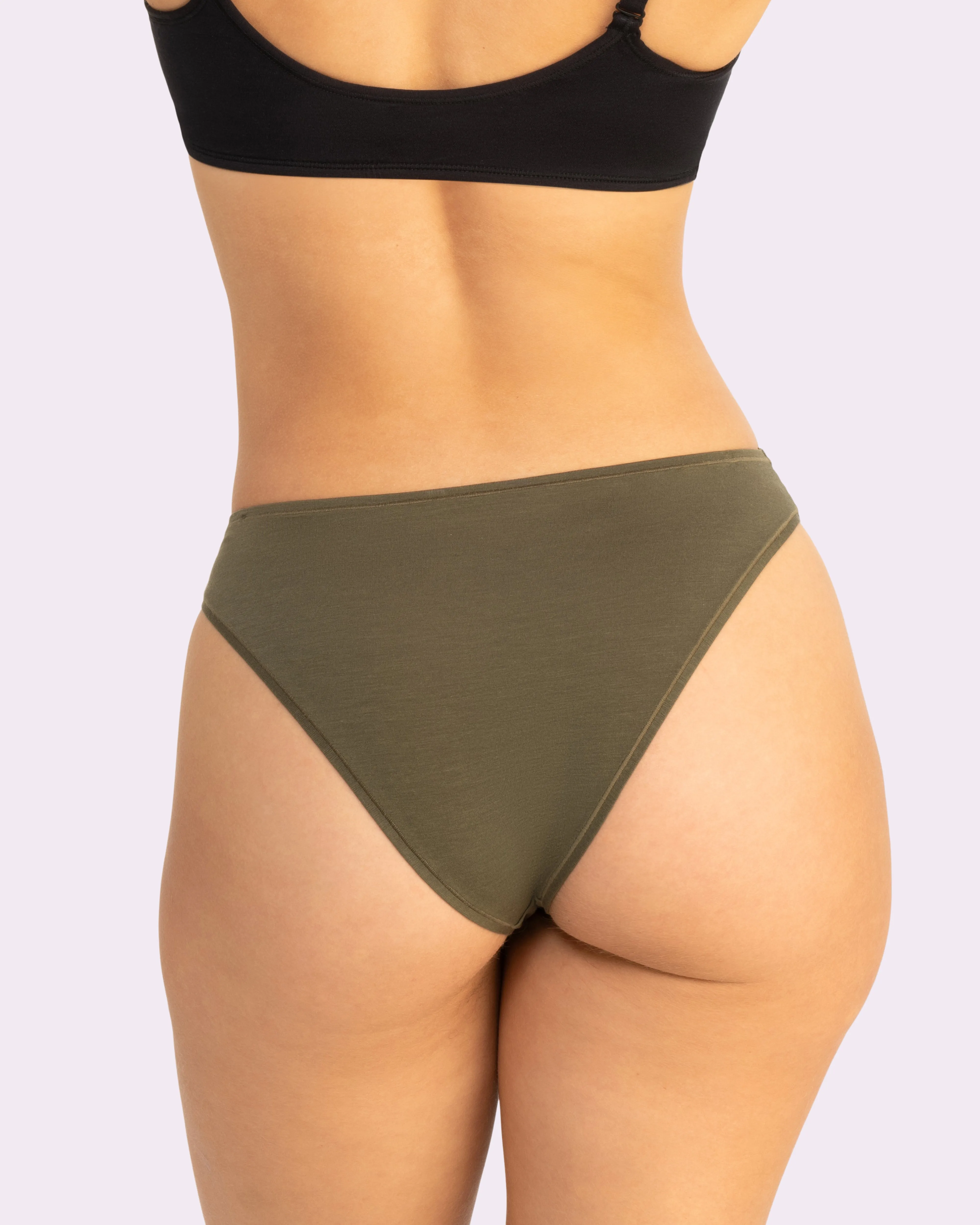 Vintage High Cut Cheeky | New:Cotton (Olive Night) sold by Parade product image thumbnail 2