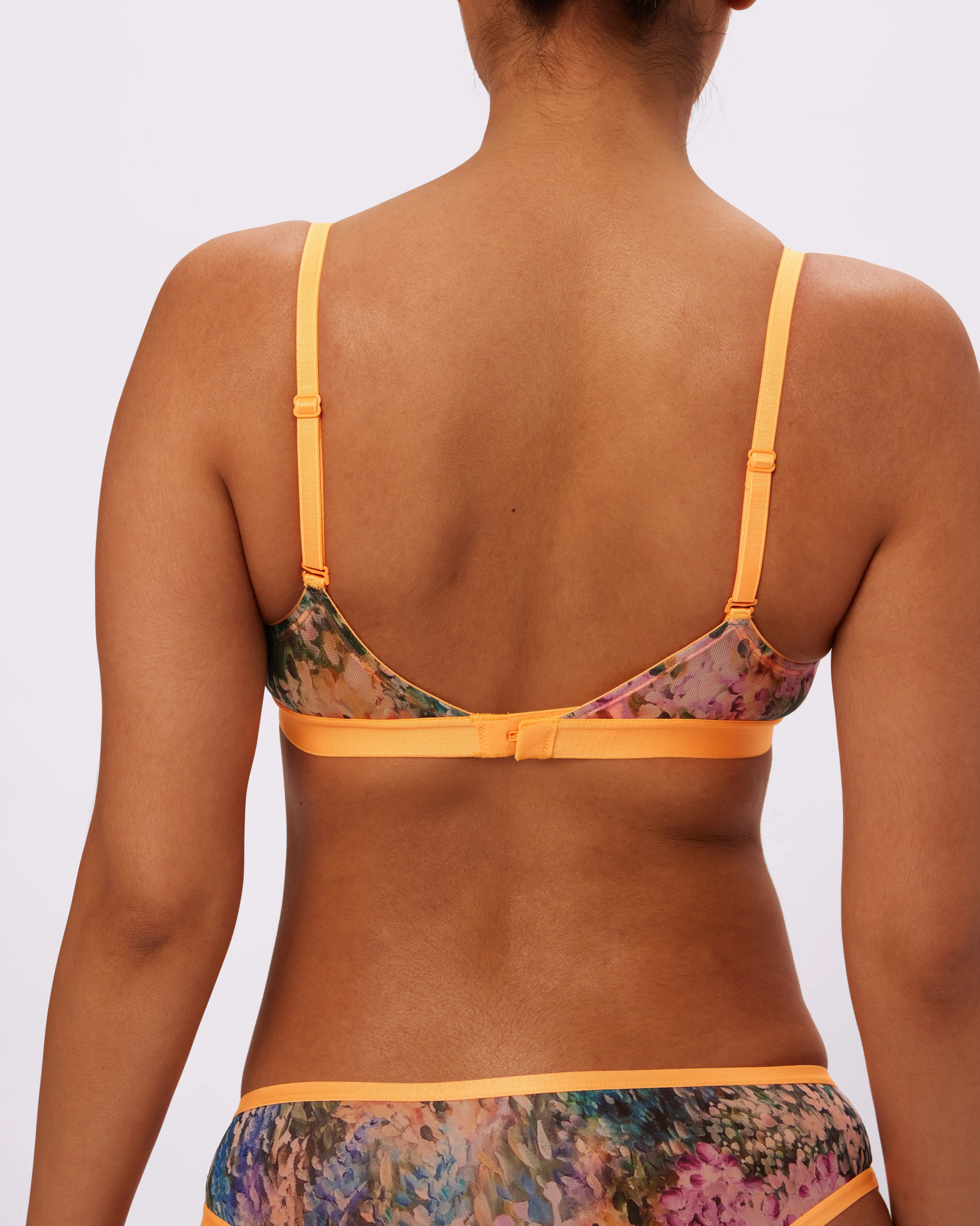 Silky Mesh Plunge Bralette | Silky Mesh | Archive (Watercolor) sold by Parade product image thumbnail 3