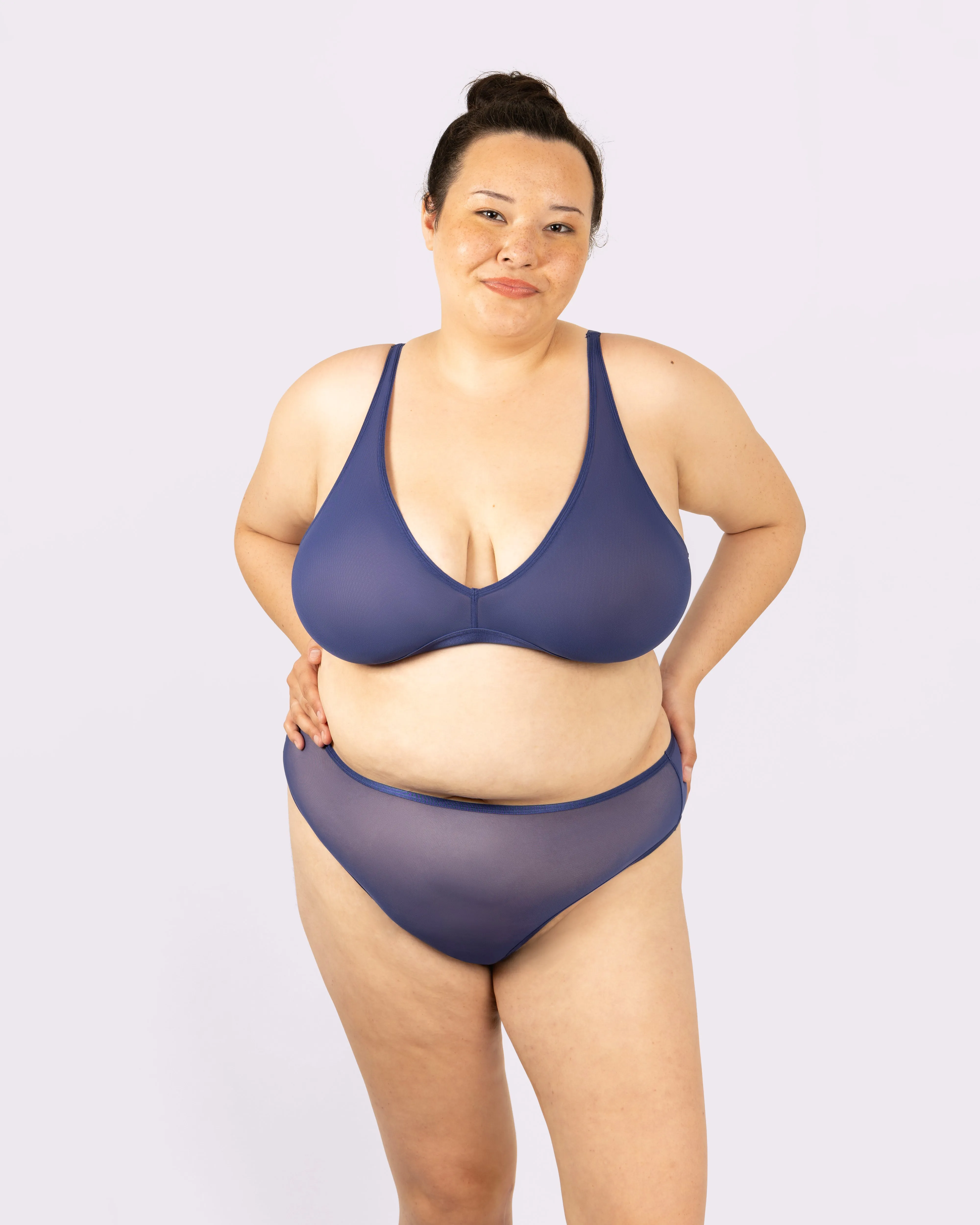 Silky Mesh Plunge Bralette | Silky Mesh | Archive (Dolphin) sold by Parade