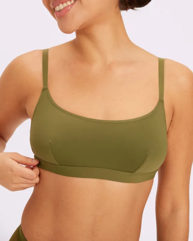 Re:Play Scoop Bralette | Ultra-Soft Re:Play | Archive (Olive) sold by Parade