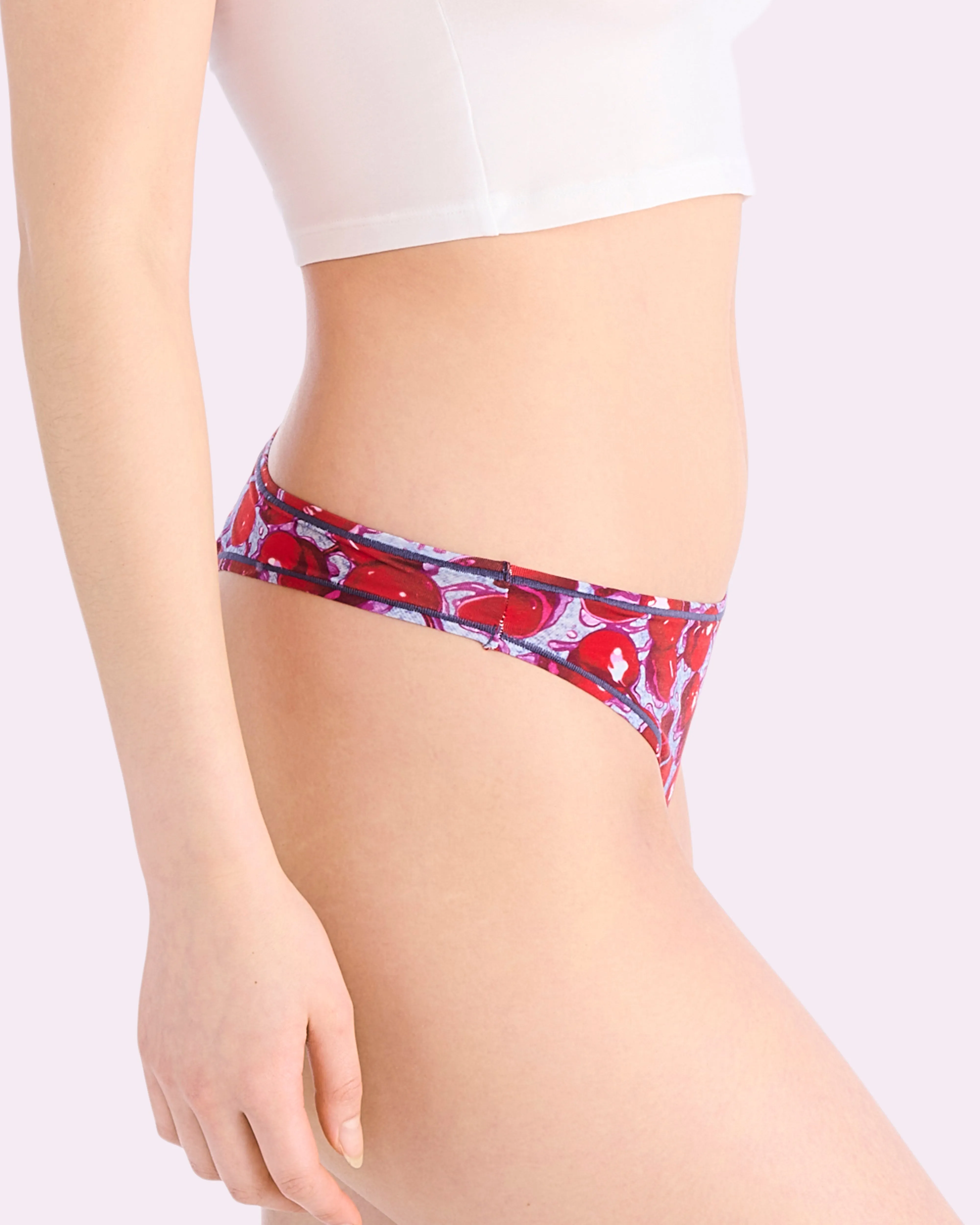 Ultra-Flattering High Rise Thong | New:Cotton (Wet Cherries) sold by Parade product image thumbnail 3