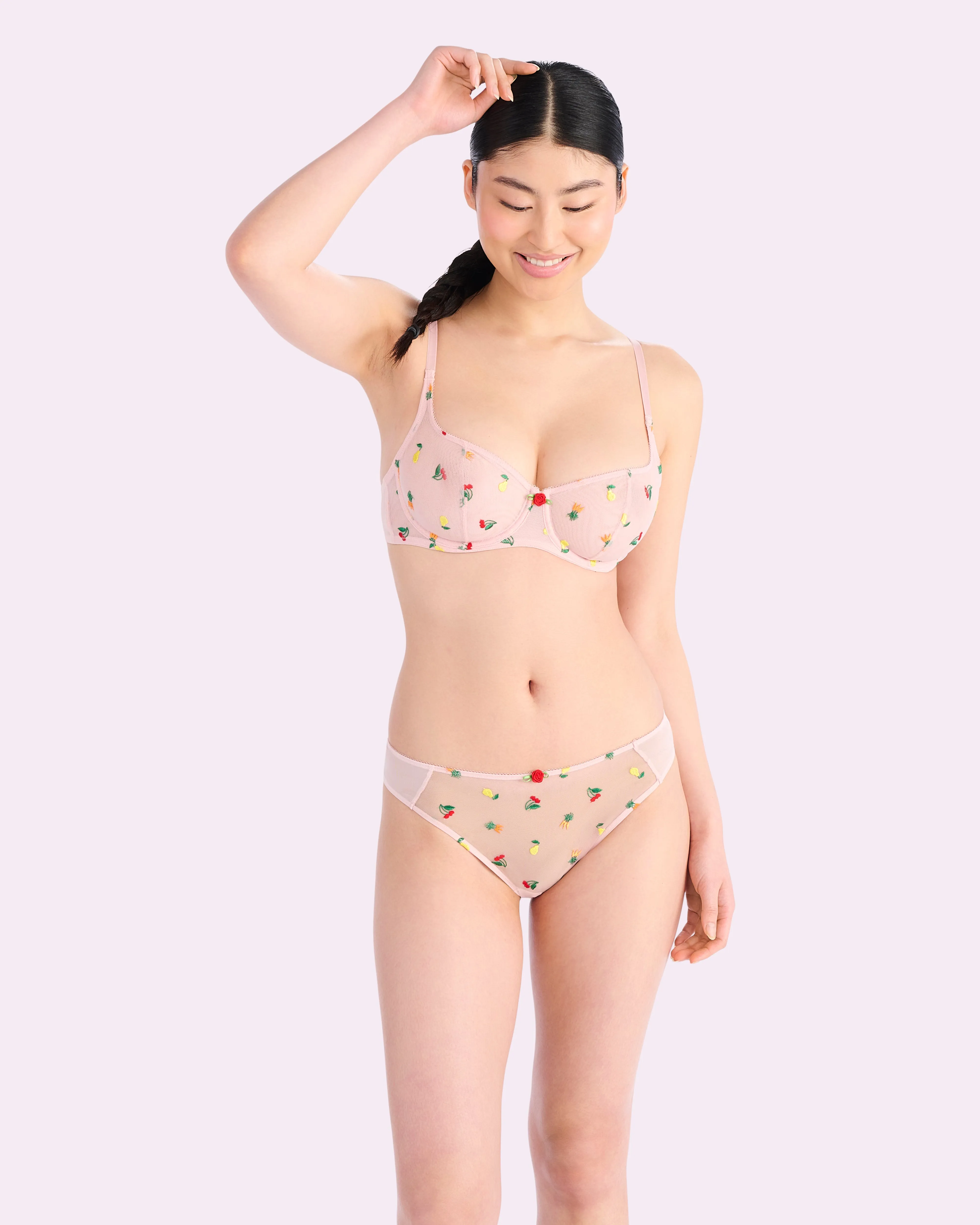 Embroidered Mesh Balconette Bra | Embroidered Mesh (Farmer's Market Embroidery) sold by Parade product image thumbnail 4