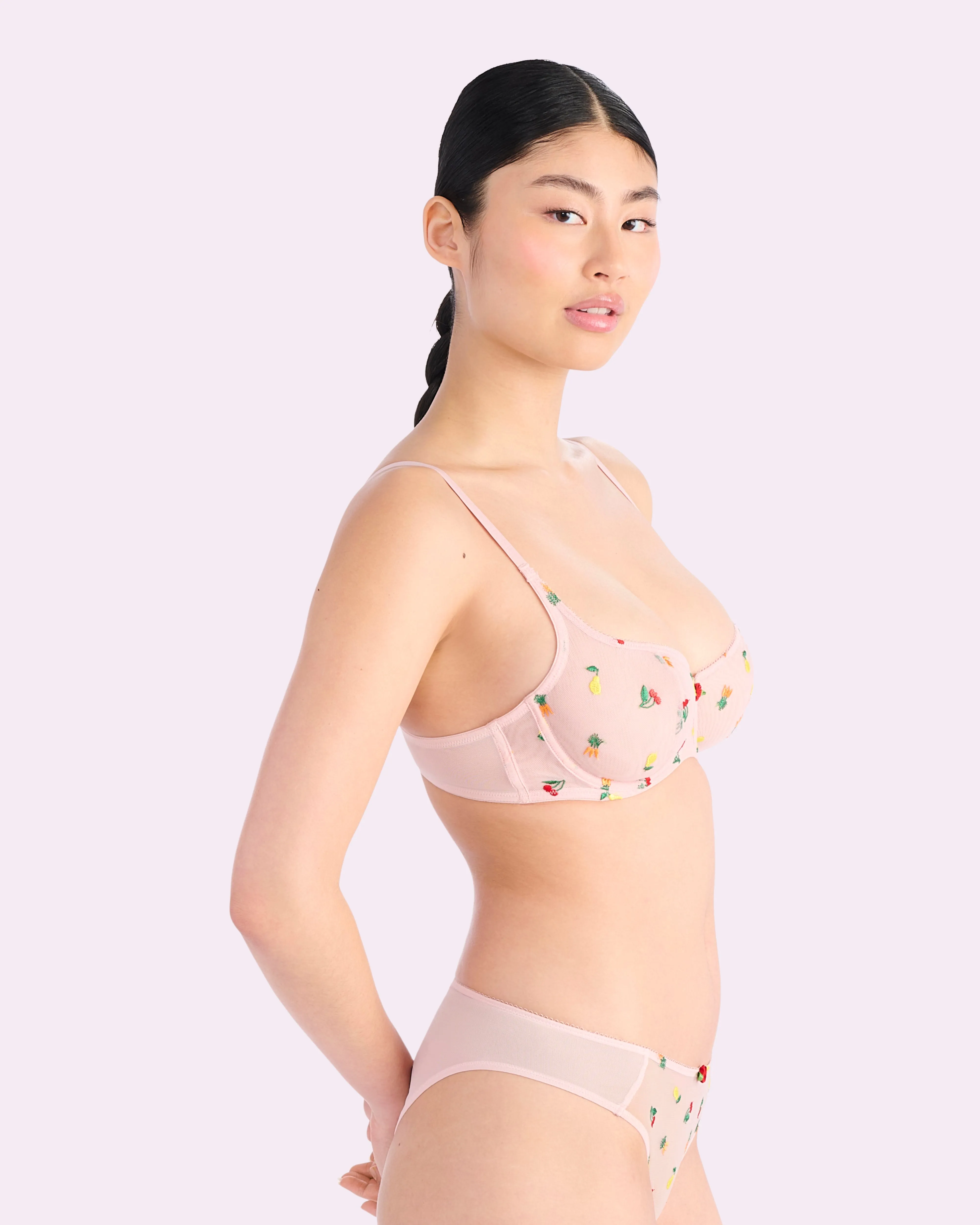 Embroidered Mesh Balconette Bra | Embroidered Mesh (Farmer's Market Embroidery) sold by Parade product image thumbnail 3